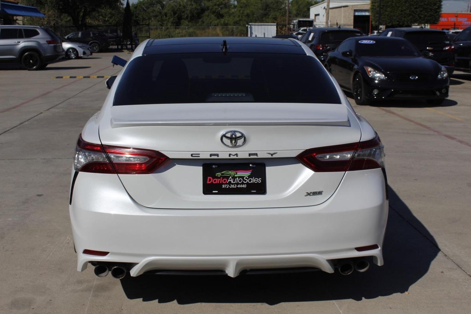 2019 WHITE Toyota Camry XSE (4T1B61HK6KU) with an 2.5L L4 DOHC 16V engine, 8-Speed Automatic transmission, located at 2401 E Main St., Grand Prairie, TX, 75050, (972) 262-4440, 32.748981, -96.969643 - Photo#5