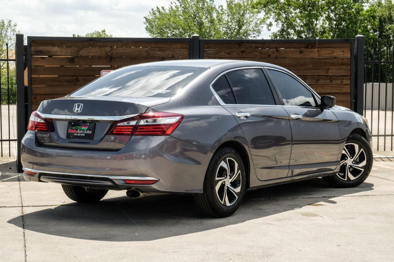 2017 Gray Honda Accord LX Sedan CVT (1HGCR2F3XHA) with an 2.4L L4 DOHC 16V engine, Continuously Variable Transmission transmission, located at 2401 E Main St., Grand Prairie, TX, 75050, (972) 262-4440, 32.748981, -96.969643 - Photo#9