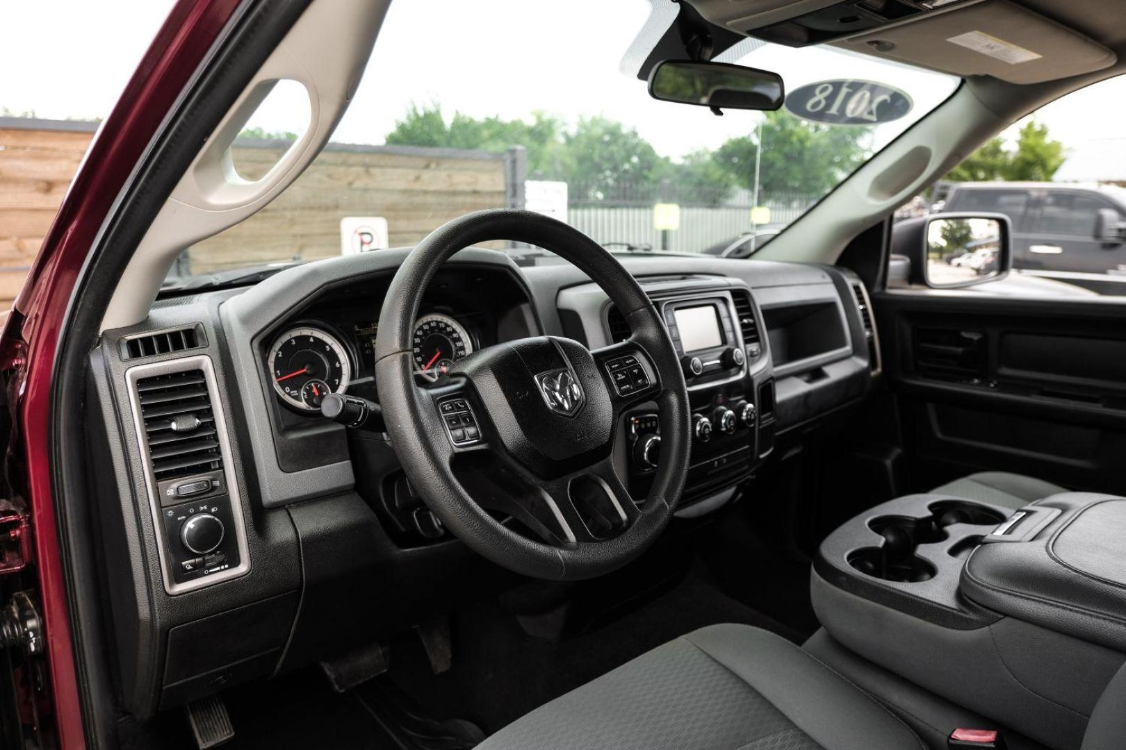 2018 Red RAM 1500 Tradesman Quad Cab 2WD (1C6RR6FG6JS) with an 3.6L V6 DOHC 24V FFV engine, 8-Speed Automatic transmission, located at 2401 E Main St., Grand Prairie, TX, 75050, (972) 262-4440, 32.748981, -96.969643 - Photo#2