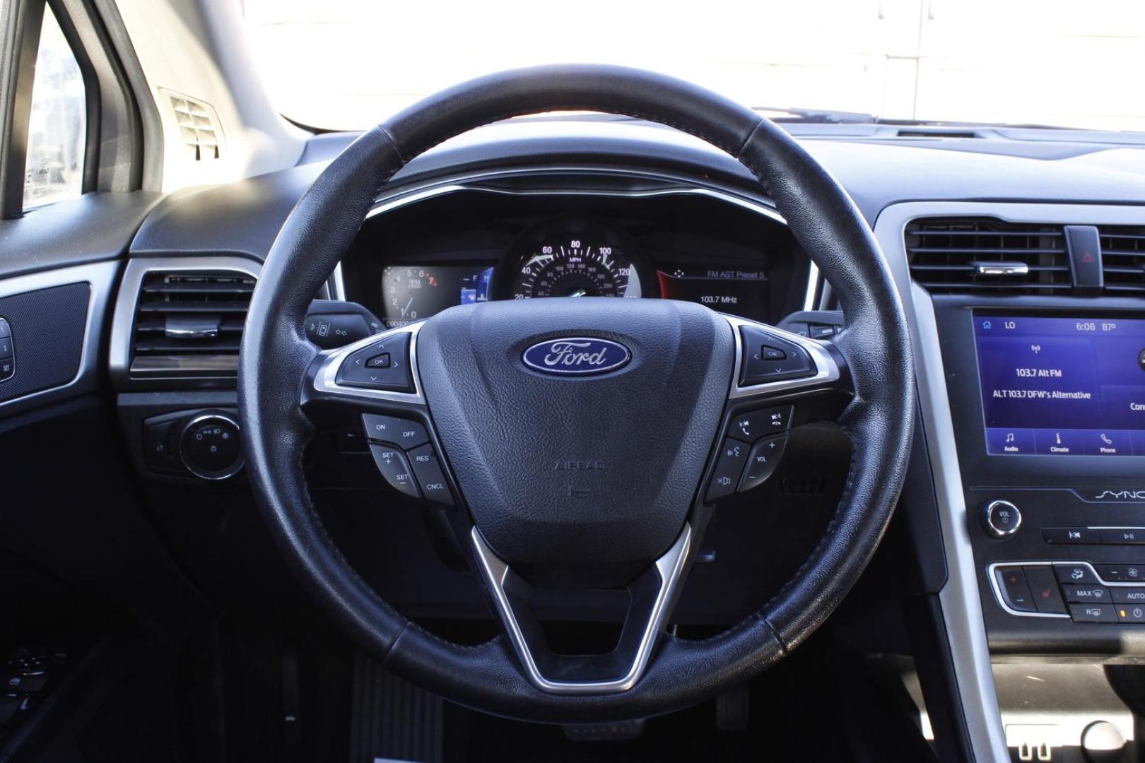 2020 black Ford Fusion SEL (3FA6P0CD4LR) with an 1.5L L4 DOHC 16V engine, 6-Speed Automatic transmission, located at 2401 E Main St., Grand Prairie, TX, 75050, (972) 262-4440, 32.748981, -96.969643 - Photo#17