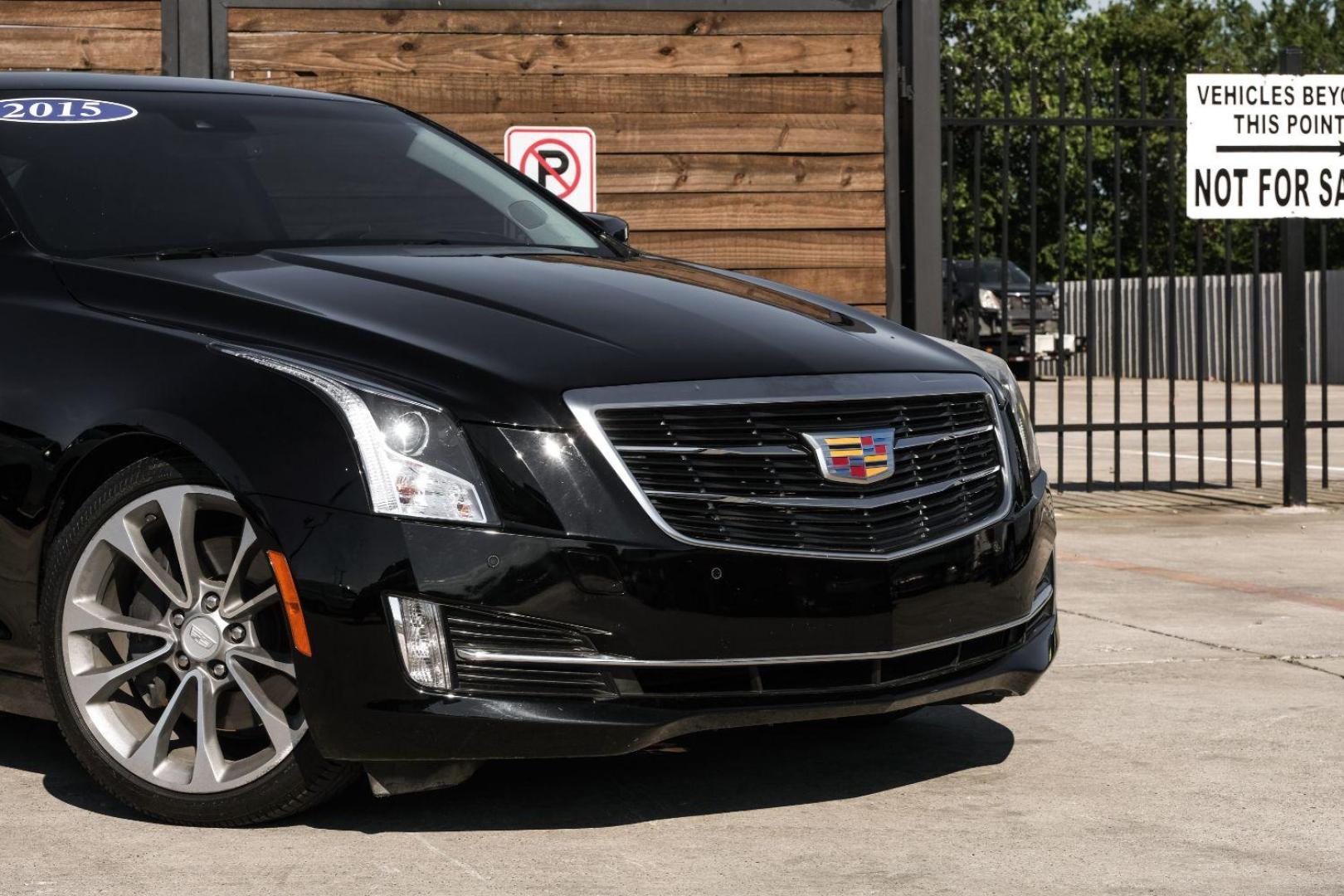 2015 BLACK Cadillac ATS Coupe 2.0L Turbo Premium RWD (1G6AE1RX7F0) with an 2.0L L4 DOHC 16V TURBO engine, located at 2401 E Main St., Grand Prairie, TX, 75050, (972) 262-4440, 32.748981, -96.969643 - Photo#10