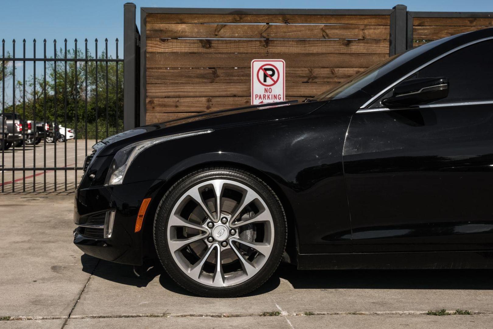 2015 BLACK Cadillac ATS Coupe 2.0L Turbo Premium RWD (1G6AE1RX7F0) with an 2.0L L4 DOHC 16V TURBO engine, located at 2401 E Main St., Grand Prairie, TX, 75050, (972) 262-4440, 32.748981, -96.969643 - Photo#20