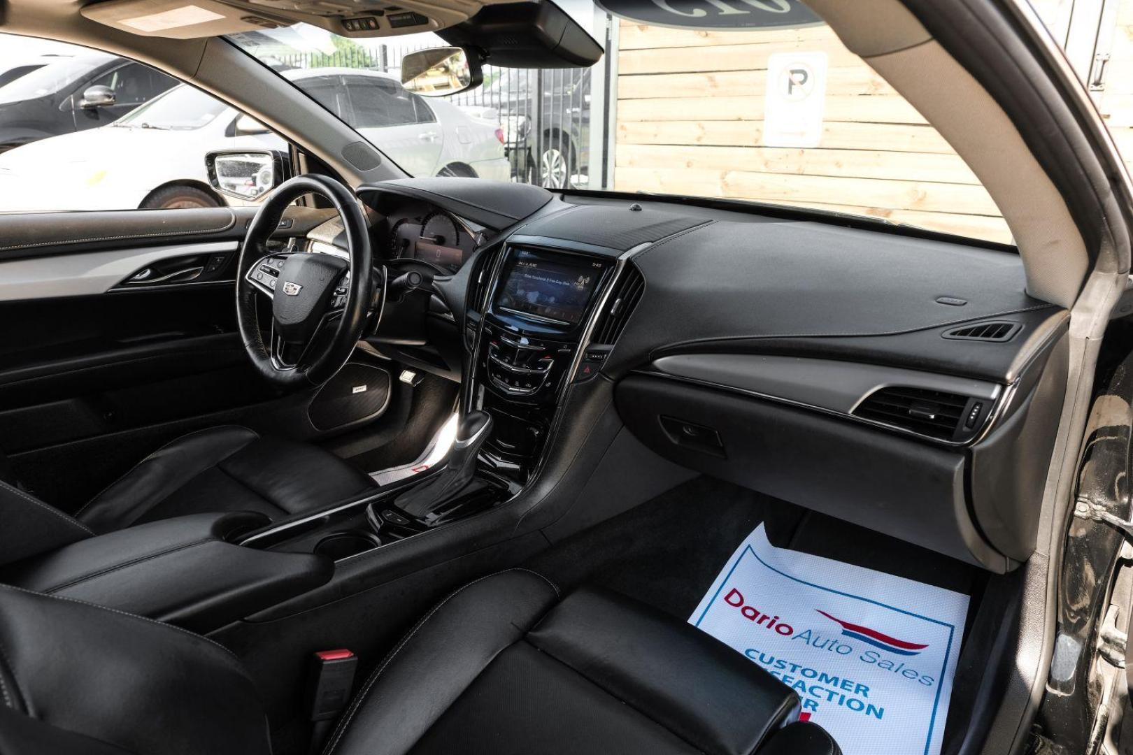 2015 BLACK Cadillac ATS Coupe 2.0L Turbo Premium RWD (1G6AE1RX7F0) with an 2.0L L4 DOHC 16V TURBO engine, located at 2401 E Main St., Grand Prairie, TX, 75050, (972) 262-4440, 32.748981, -96.969643 - Photo#22