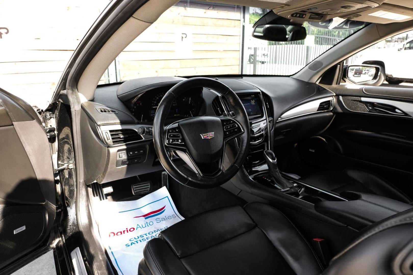 2015 BLACK Cadillac ATS Coupe 2.0L Turbo Premium RWD (1G6AE1RX7F0) with an 2.0L L4 DOHC 16V TURBO engine, located at 2401 E Main St., Grand Prairie, TX, 75050, (972) 262-4440, 32.748981, -96.969643 - Photo#2