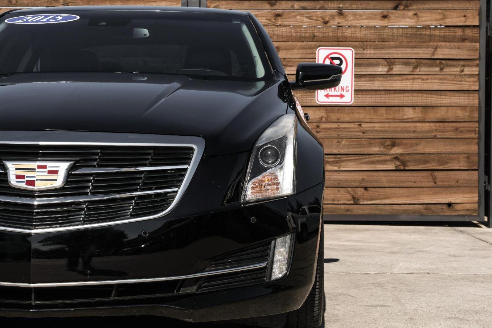 2015 BLACK Cadillac ATS Coupe 2.0L Turbo Premium RWD (1G6AE1RX7F0) with an 2.0L L4 DOHC 16V TURBO engine, located at 2401 E Main St., Grand Prairie, TX, 75050, (972) 262-4440, 32.748981, -96.969643 - Photo#47