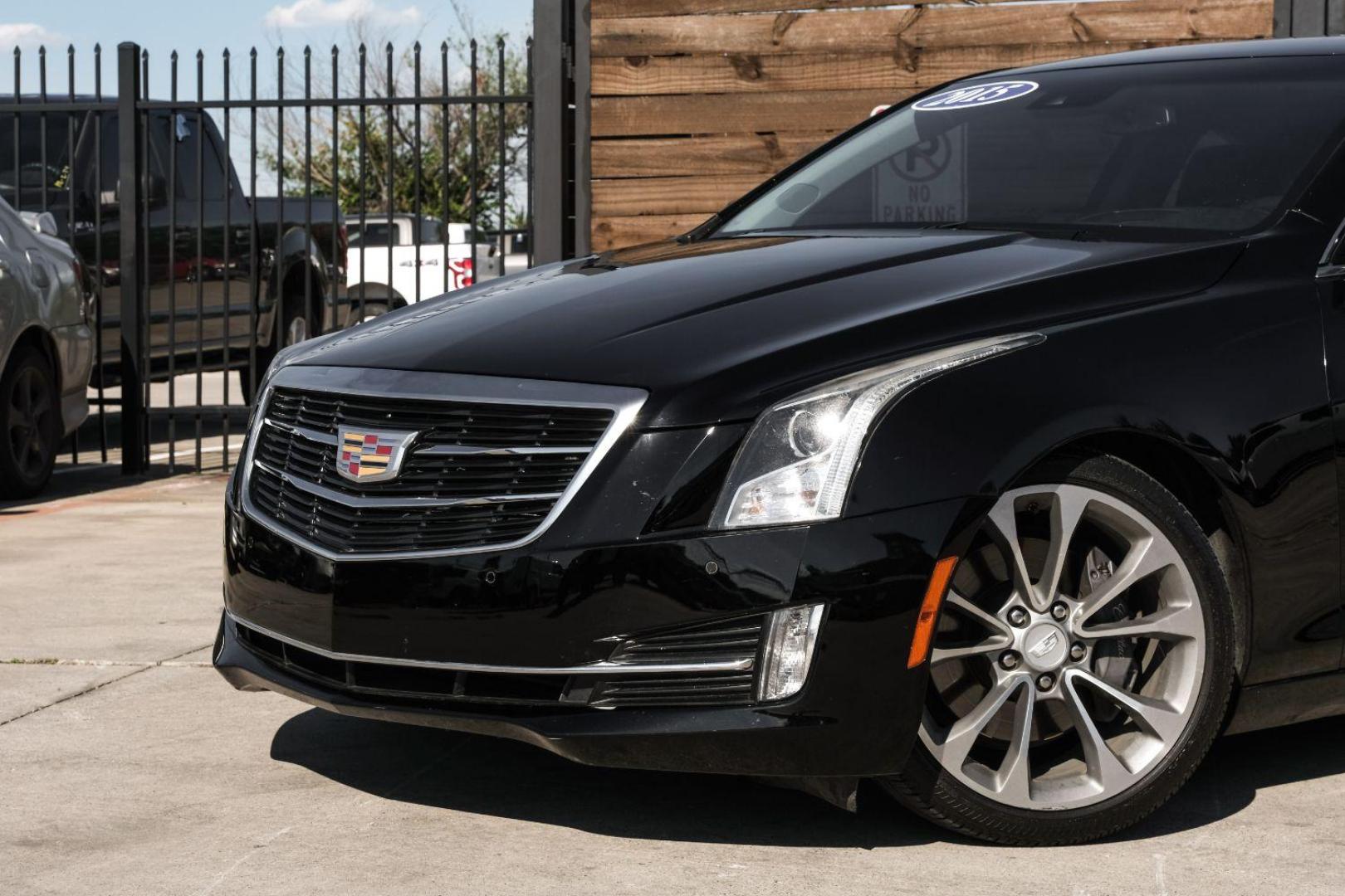 2015 BLACK Cadillac ATS Coupe 2.0L Turbo Premium RWD (1G6AE1RX7F0) with an 2.0L L4 DOHC 16V TURBO engine, located at 2401 E Main St., Grand Prairie, TX, 75050, (972) 262-4440, 32.748981, -96.969643 - Photo#5