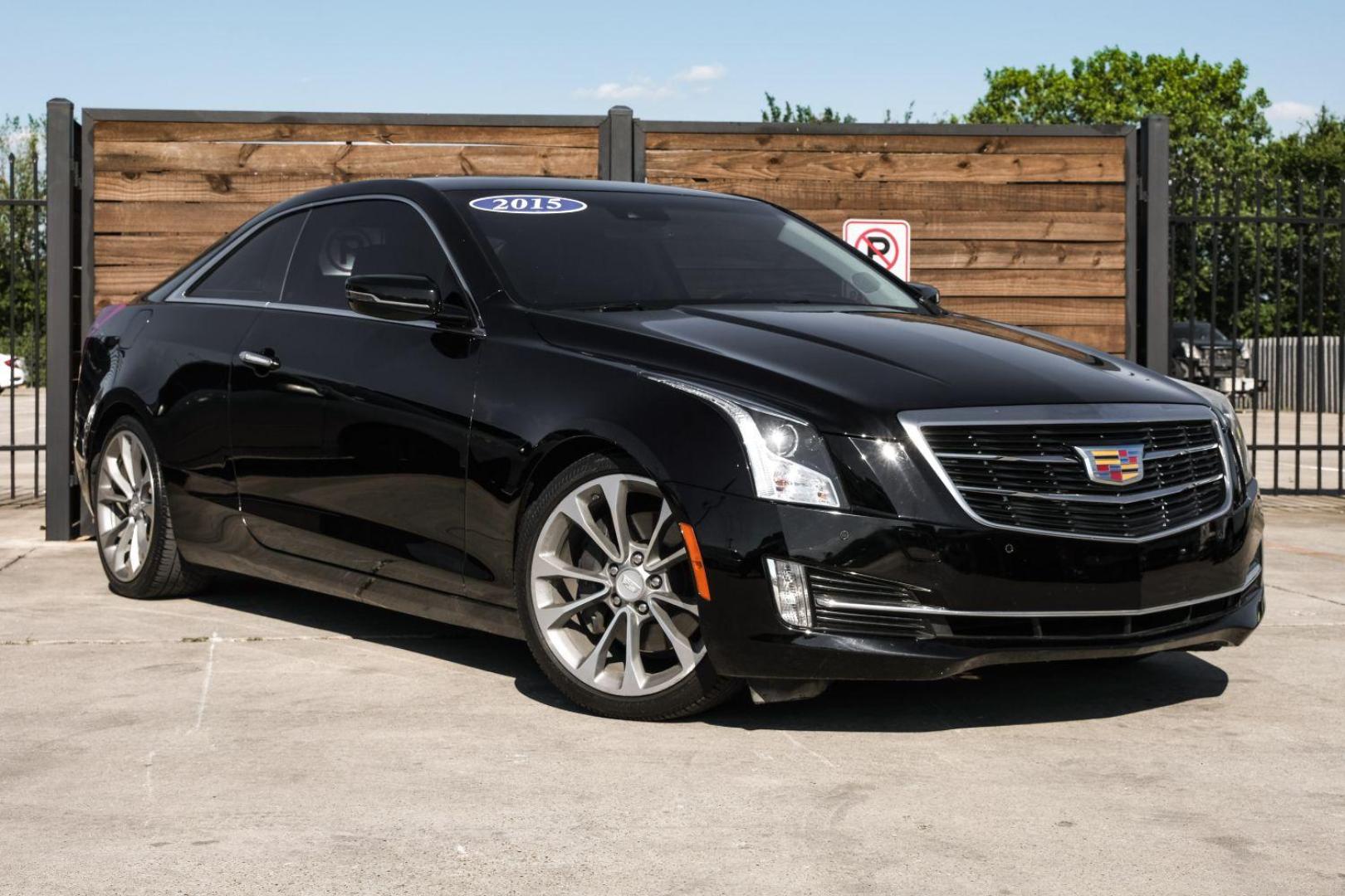 2015 BLACK Cadillac ATS Coupe 2.0L Turbo Premium RWD (1G6AE1RX7F0) with an 2.0L L4 DOHC 16V TURBO engine, located at 2401 E Main St., Grand Prairie, TX, 75050, (972) 262-4440, 32.748981, -96.969643 - Photo#8