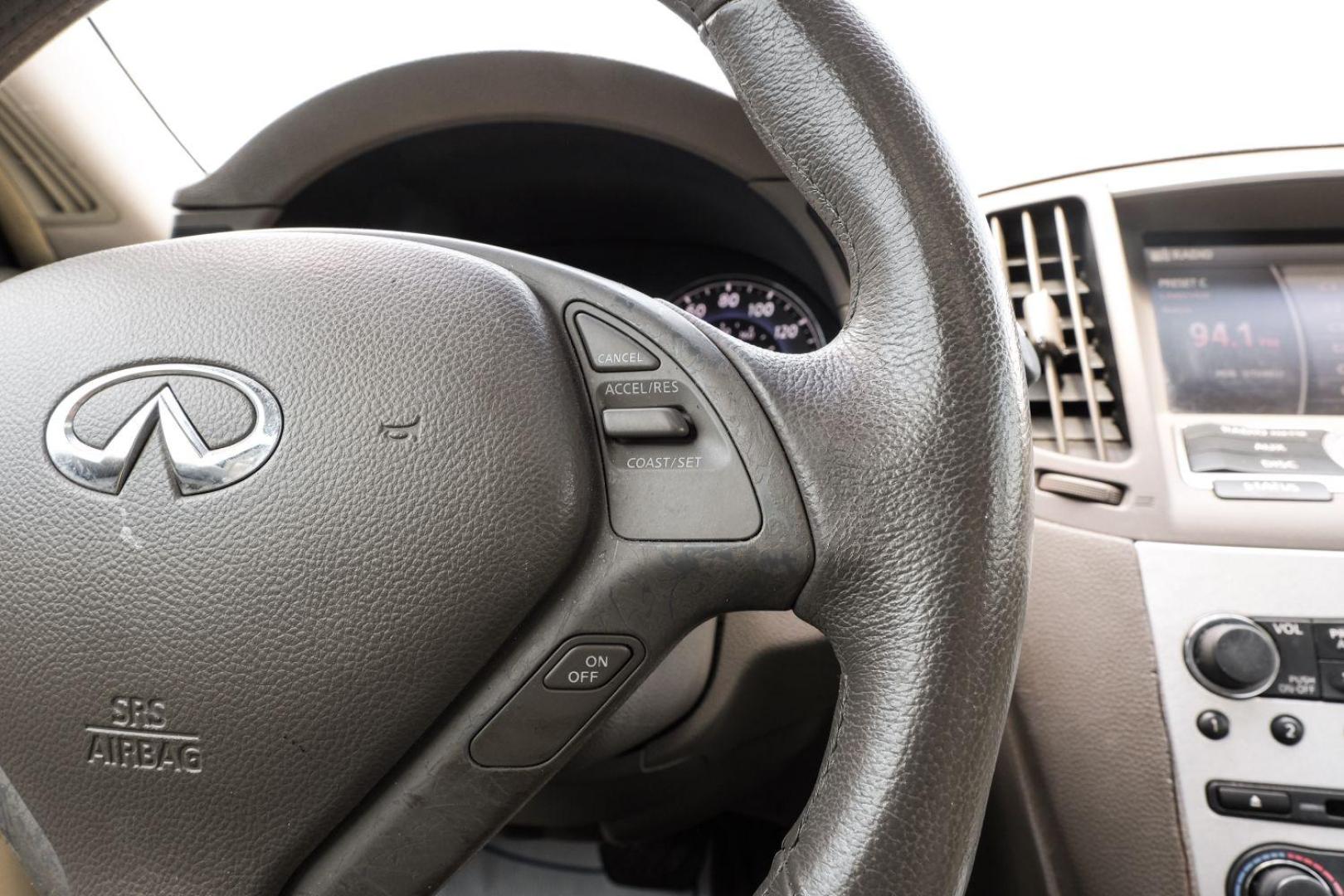 2008 WHITE Infiniti G37 COUPE 2-DR (JNKCV64E08M) with an 3.7L V6 DOHC 24V engine, 5-Speed Automatic transmission, located at 2401 E Main St., Grand Prairie, TX, 75050, (972) 262-4440, 32.748981, -96.969643 - Photo#26