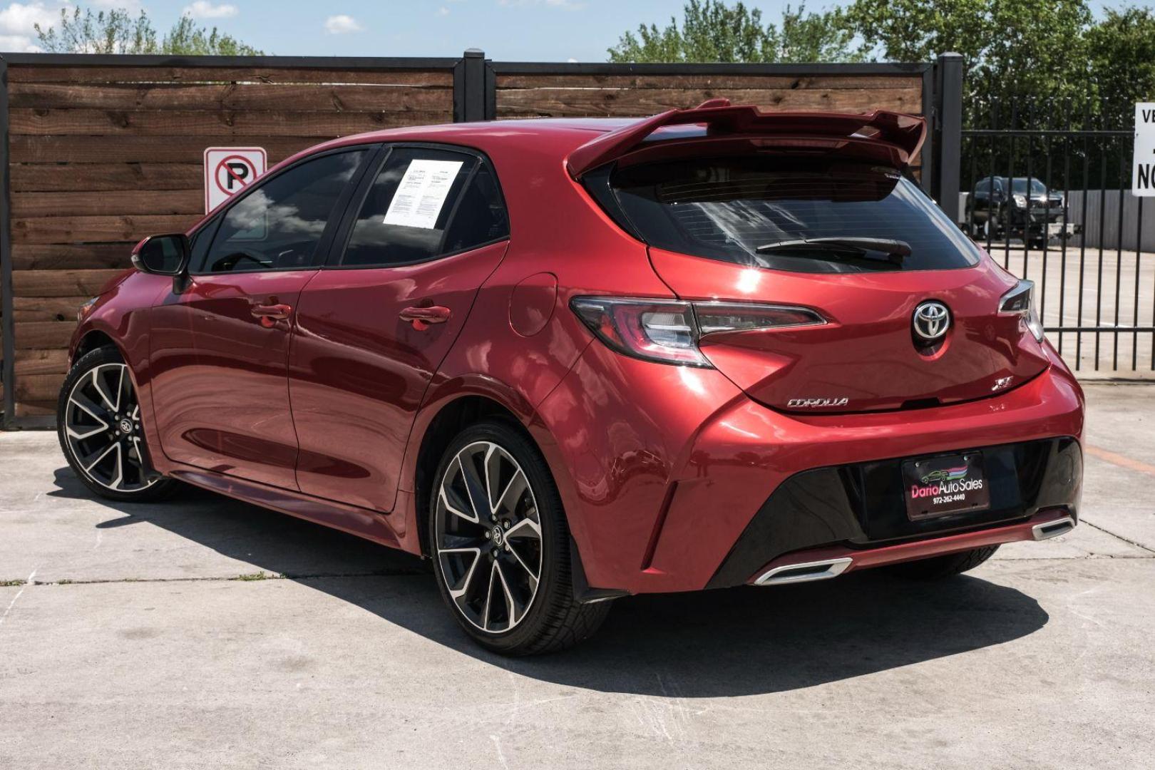 2019 RED Toyota Corolla XSE CVT (JTNK4RBE1K3) with an 1.8L L4 DOHC 16V engine, Continuously Variable Transmission transmission, located at 2401 E Main St., Grand Prairie, TX, 75050, (972) 262-4440, 32.748981, -96.969643 - Photo#15