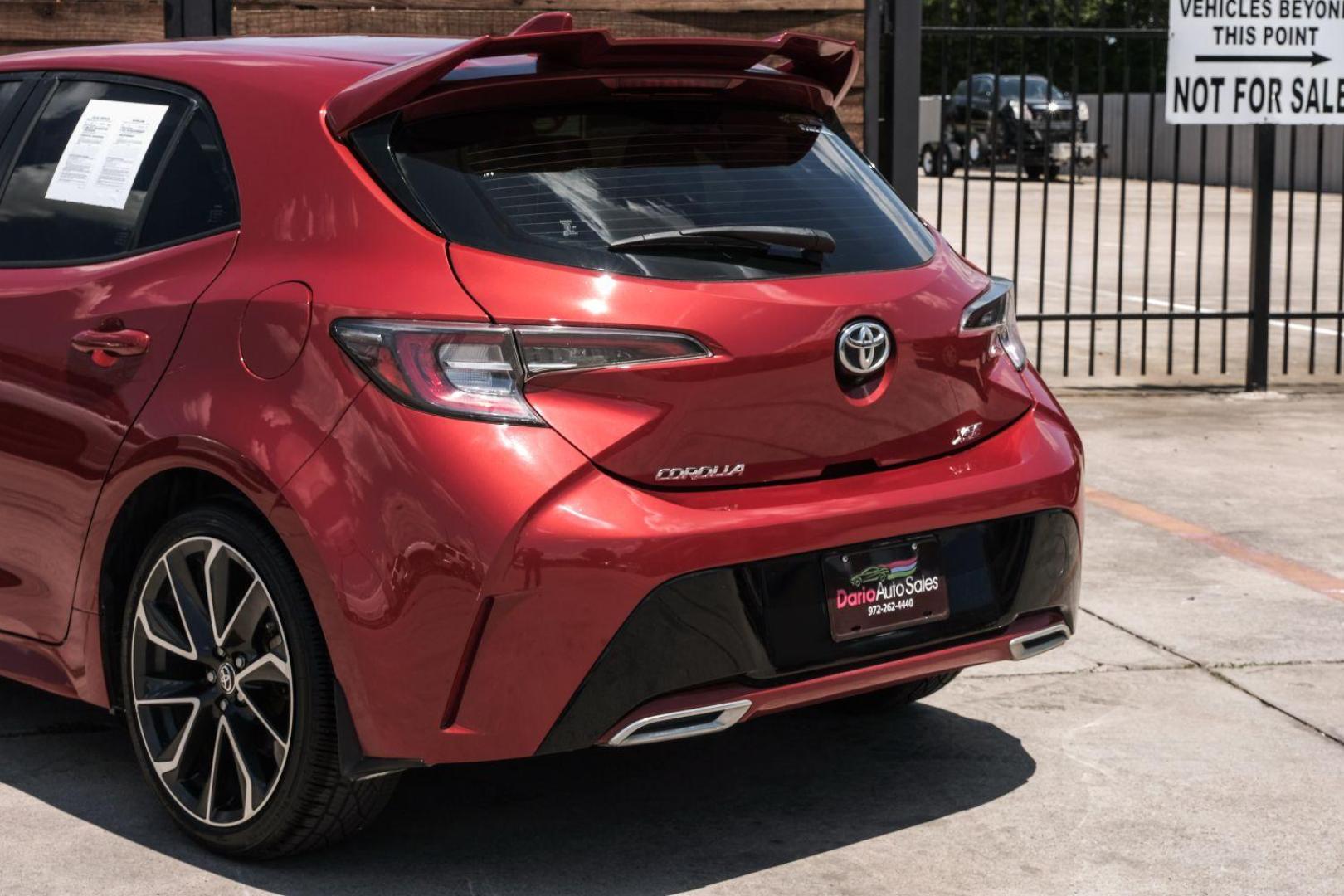 2019 RED Toyota Corolla XSE CVT (JTNK4RBE1K3) with an 1.8L L4 DOHC 16V engine, Continuously Variable Transmission transmission, located at 2401 E Main St., Grand Prairie, TX, 75050, (972) 262-4440, 32.748981, -96.969643 - Photo#17