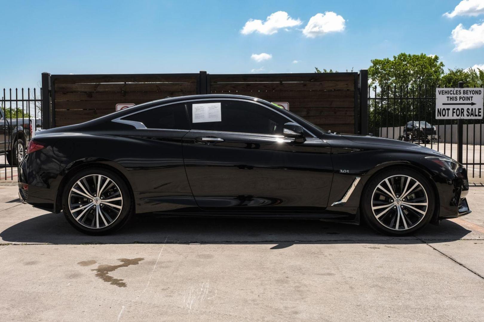 2017 BLACK Infiniti Q60 3.0t Premium (JN1EV7EK6HM) with an 3.0L V6 DOHC 24V TURBO engine, 7-Speed Automatic transmission, located at 2401 E Main St., Grand Prairie, TX, 75050, (972) 262-4440, 32.748981, -96.969643 - Photo#11