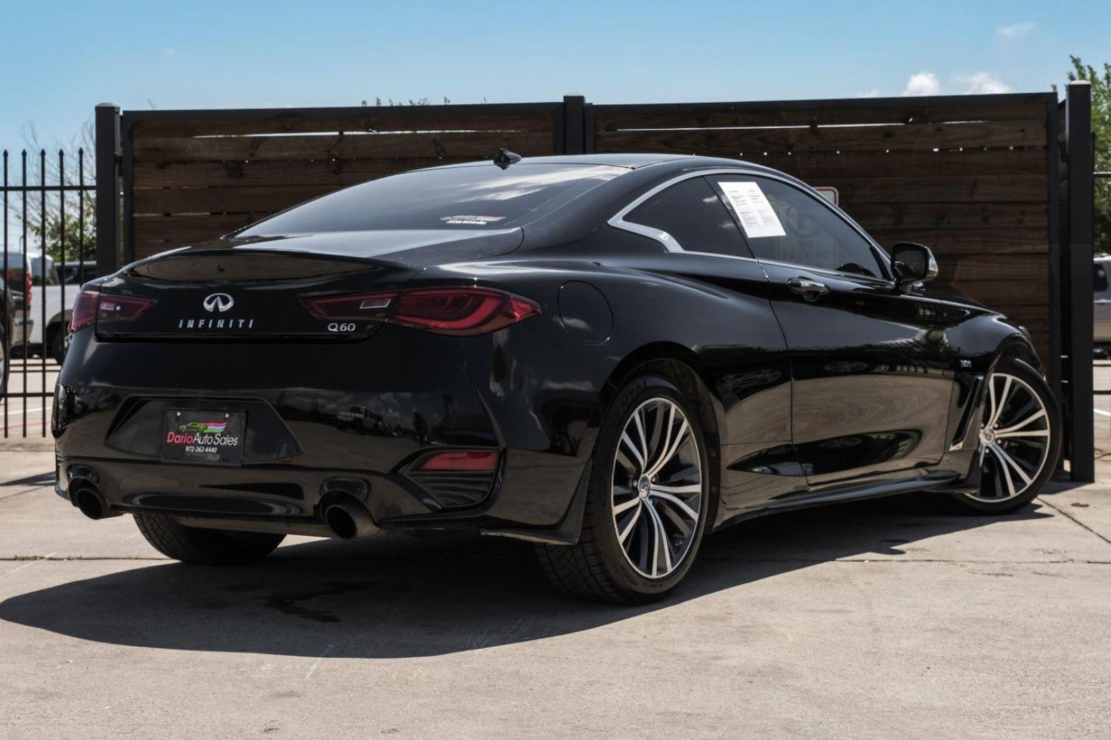 2017 BLACK Infiniti Q60 3.0t Premium (JN1EV7EK6HM) with an 3.0L V6 DOHC 24V TURBO engine, 7-Speed Automatic transmission, located at 2401 E Main St., Grand Prairie, TX, 75050, (972) 262-4440, 32.748981, -96.969643 - Photo#12