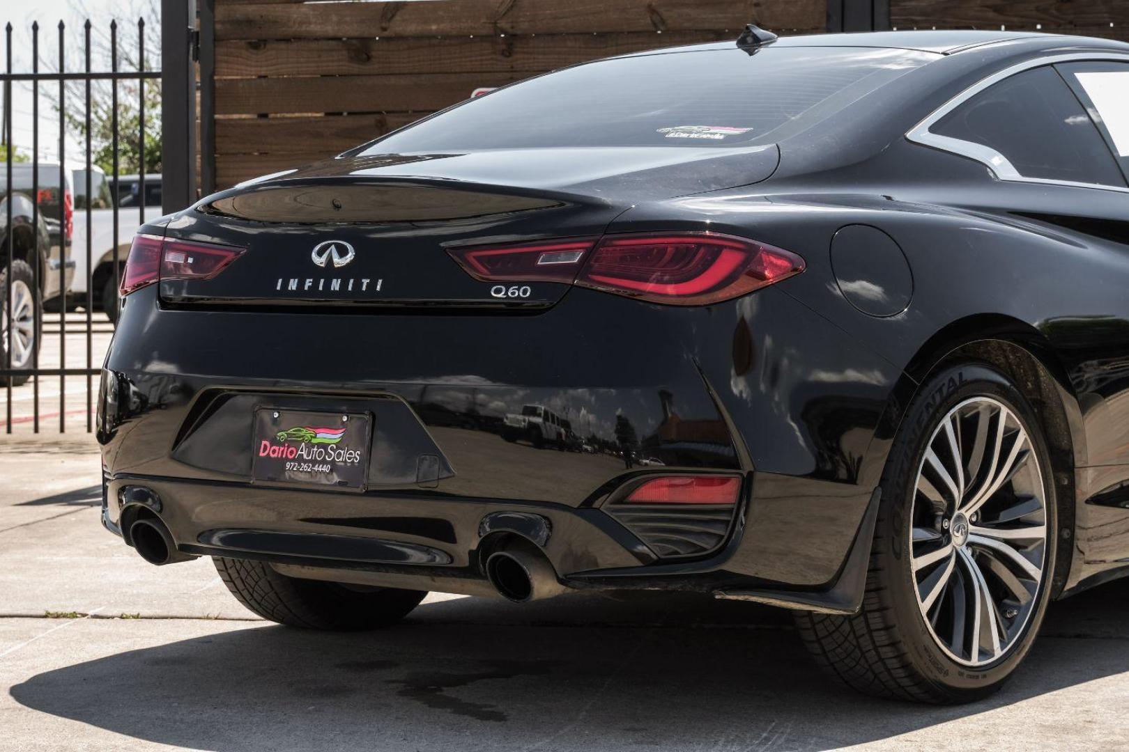 2017 BLACK Infiniti Q60 3.0t Premium (JN1EV7EK6HM) with an 3.0L V6 DOHC 24V TURBO engine, 7-Speed Automatic transmission, located at 2401 E Main St., Grand Prairie, TX, 75050, (972) 262-4440, 32.748981, -96.969643 - Photo#13