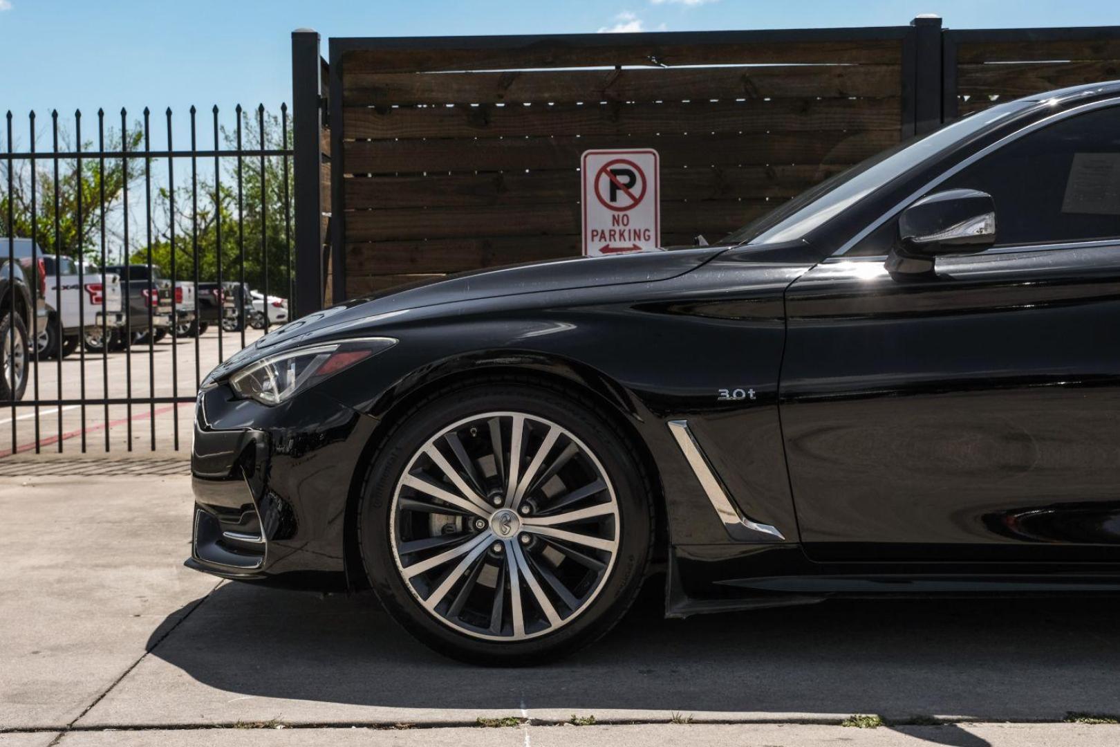 2017 BLACK Infiniti Q60 3.0t Premium (JN1EV7EK6HM) with an 3.0L V6 DOHC 24V TURBO engine, 7-Speed Automatic transmission, located at 2401 E Main St., Grand Prairie, TX, 75050, (972) 262-4440, 32.748981, -96.969643 - Photo#20