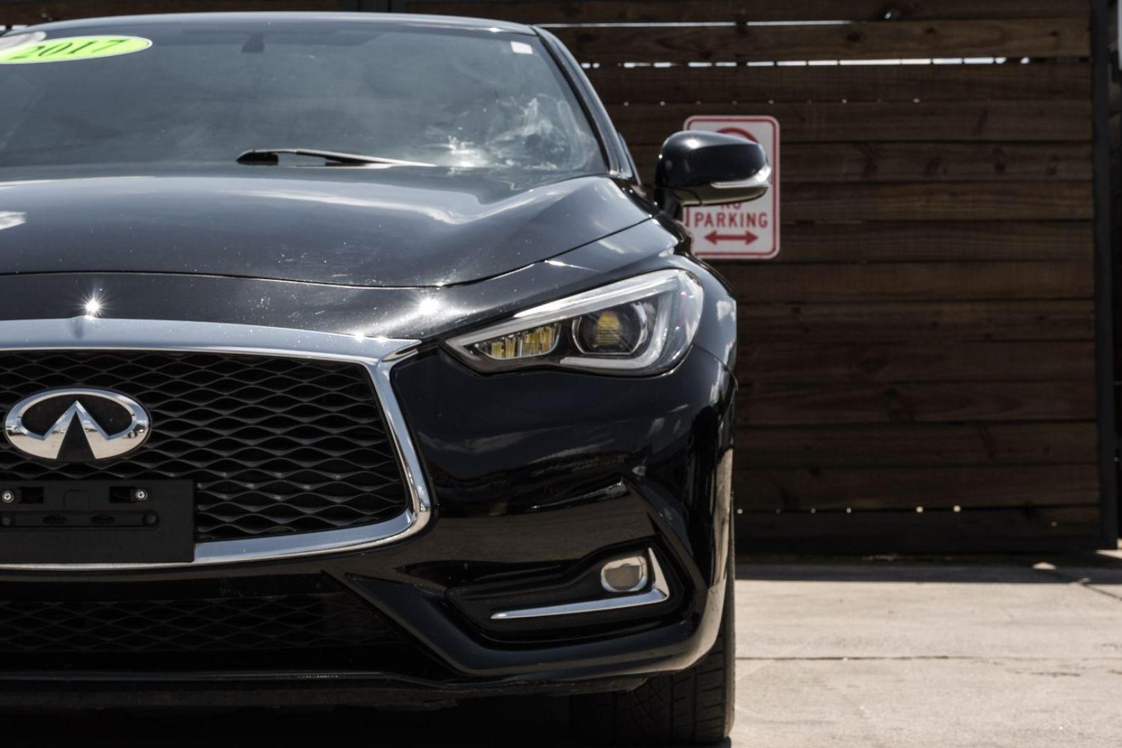 2017 BLACK Infiniti Q60 3.0t Premium (JN1EV7EK6HM) with an 3.0L V6 DOHC 24V TURBO engine, 7-Speed Automatic transmission, located at 2401 E Main St., Grand Prairie, TX, 75050, (972) 262-4440, 32.748981, -96.969643 - Photo#50