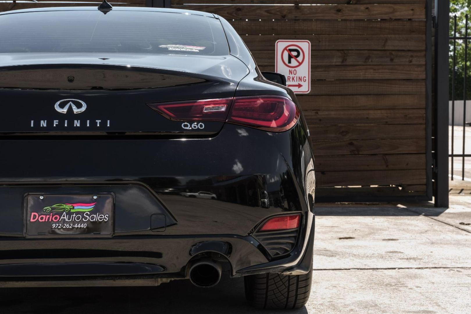 2017 BLACK Infiniti Q60 3.0t Premium (JN1EV7EK6HM) with an 3.0L V6 DOHC 24V TURBO engine, 7-Speed Automatic transmission, located at 2401 E Main St., Grand Prairie, TX, 75050, (972) 262-4440, 32.748981, -96.969643 - Photo#51