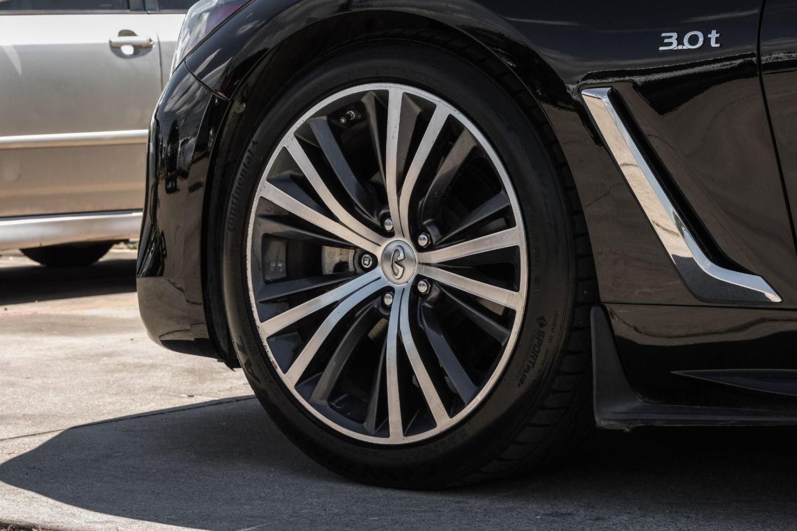 2017 BLACK Infiniti Q60 3.0t Premium (JN1EV7EK6HM) with an 3.0L V6 DOHC 24V TURBO engine, 7-Speed Automatic transmission, located at 2401 E Main St., Grand Prairie, TX, 75050, (972) 262-4440, 32.748981, -96.969643 - Photo#60