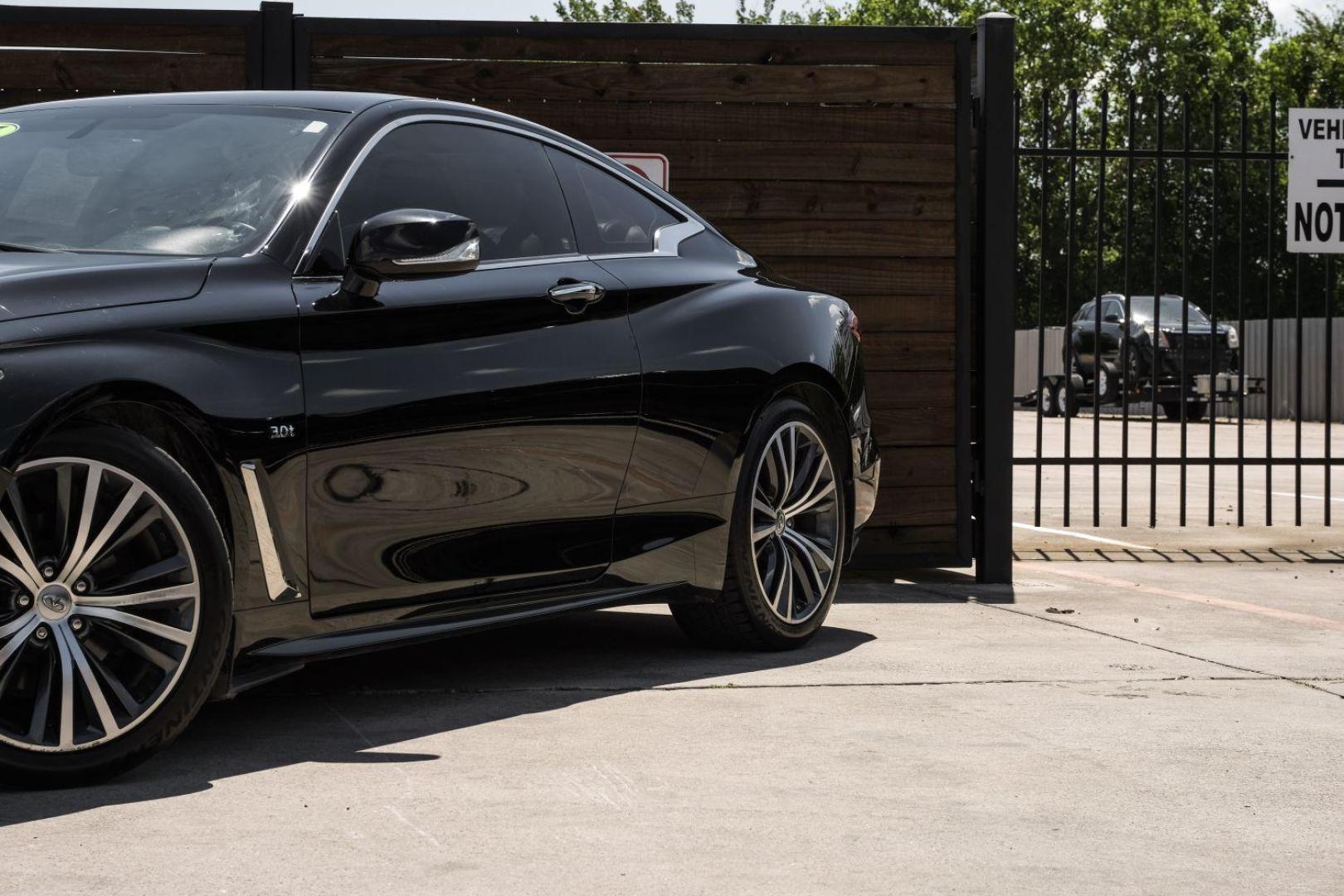 2017 BLACK Infiniti Q60 3.0t Premium (JN1EV7EK6HM) with an 3.0L V6 DOHC 24V TURBO engine, 7-Speed Automatic transmission, located at 2401 E Main St., Grand Prairie, TX, 75050, (972) 262-4440, 32.748981, -96.969643 - Photo#6