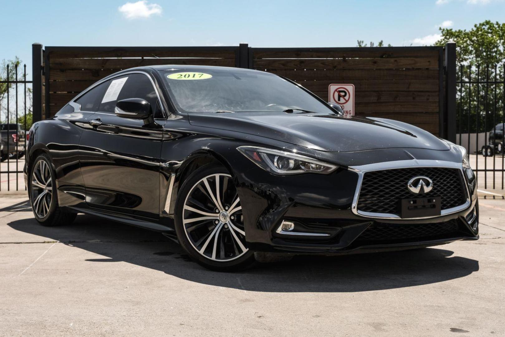 2017 BLACK Infiniti Q60 3.0t Premium (JN1EV7EK6HM) with an 3.0L V6 DOHC 24V TURBO engine, 7-Speed Automatic transmission, located at 2401 E Main St., Grand Prairie, TX, 75050, (972) 262-4440, 32.748981, -96.969643 - Photo#8