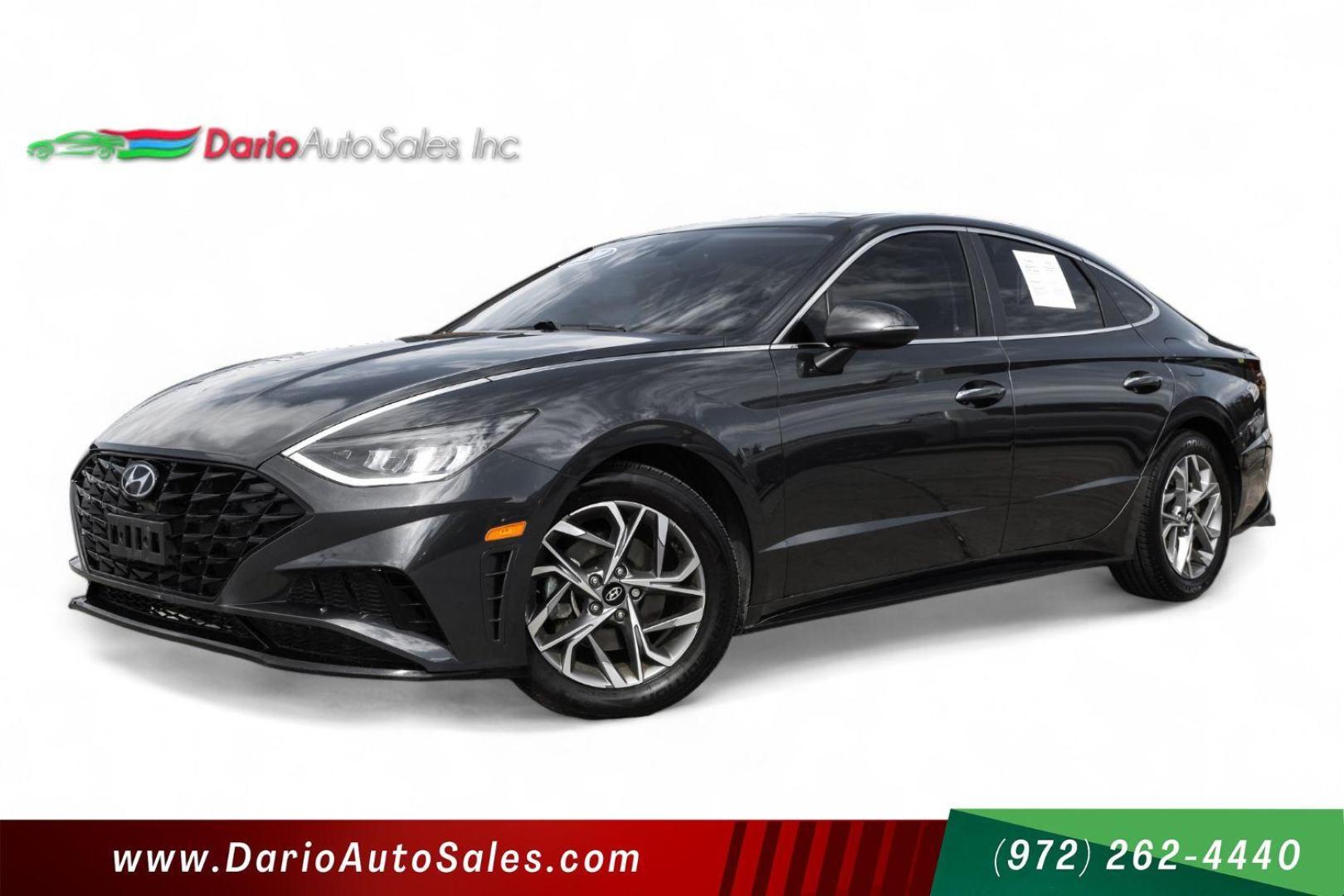 2020 GRAY Hyundai Sonata SEL (5NPEF4JA9LH) with an 2.5L L4 DOHC 16V engine, 8-Speed Automatic transmission, located at 2401 E Main St., Grand Prairie, TX, 75050, (972) 262-4440, 32.748981, -96.969643 - Photo#0