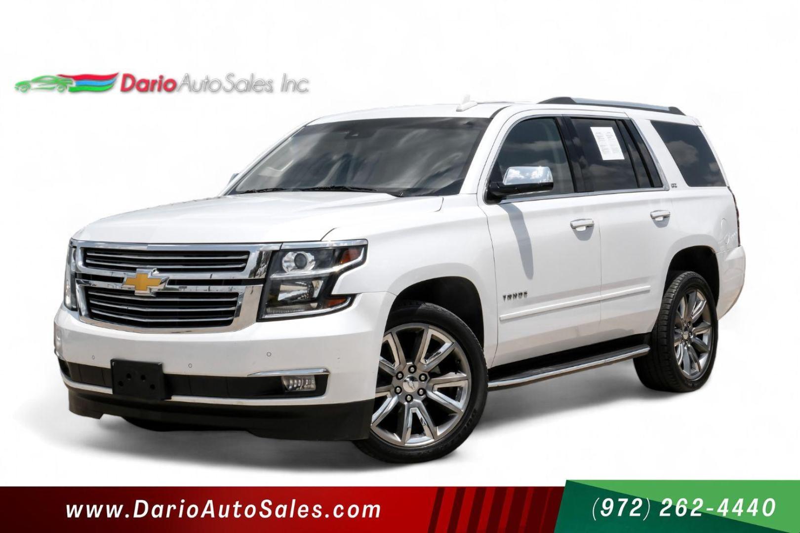 2016 White Chevrolet Tahoe LTZ 2WD (1GNSCCKC9GR) with an 5.3L V8 OHV 16V engine, 6-Speed Automatic transmission, located at 2401 E Main St., Grand Prairie, TX, 75050, (972) 262-4440, 32.748981, -96.969643 - Photo#0