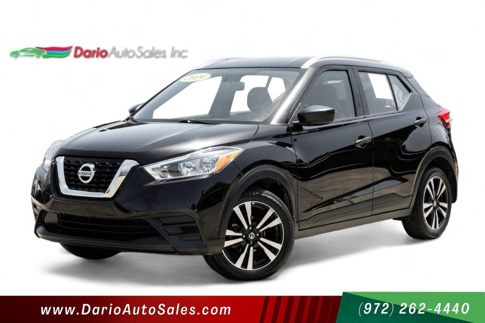 2019 BLACK Nissan Kicks S (3N1CP5CU9KL) with an 1.6L L4 engine, Continuously Variable Transmission transmission, located at 2401 E Main St., Grand Prairie, TX, 75050, (972) 262-4440, 32.748981, -96.969643 - Photo#0