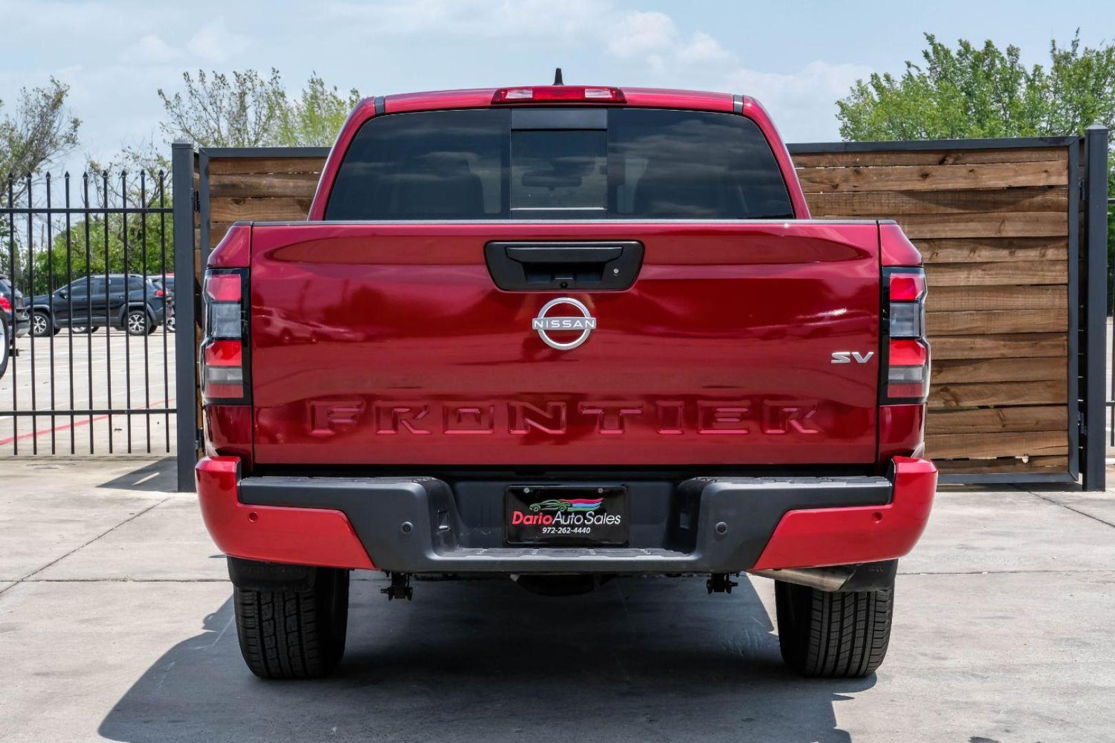 2023 red Nissan Frontier SV Crew Cab 2WD (1N6ED1EJ0PN) with an 3.8L V6 DOHC 24V engine, 9-Speed Automatic transmission, located at 2401 E Main St., Grand Prairie, TX, 75050, (972) 262-4440, 32.748981, -96.969643 - Photo#10