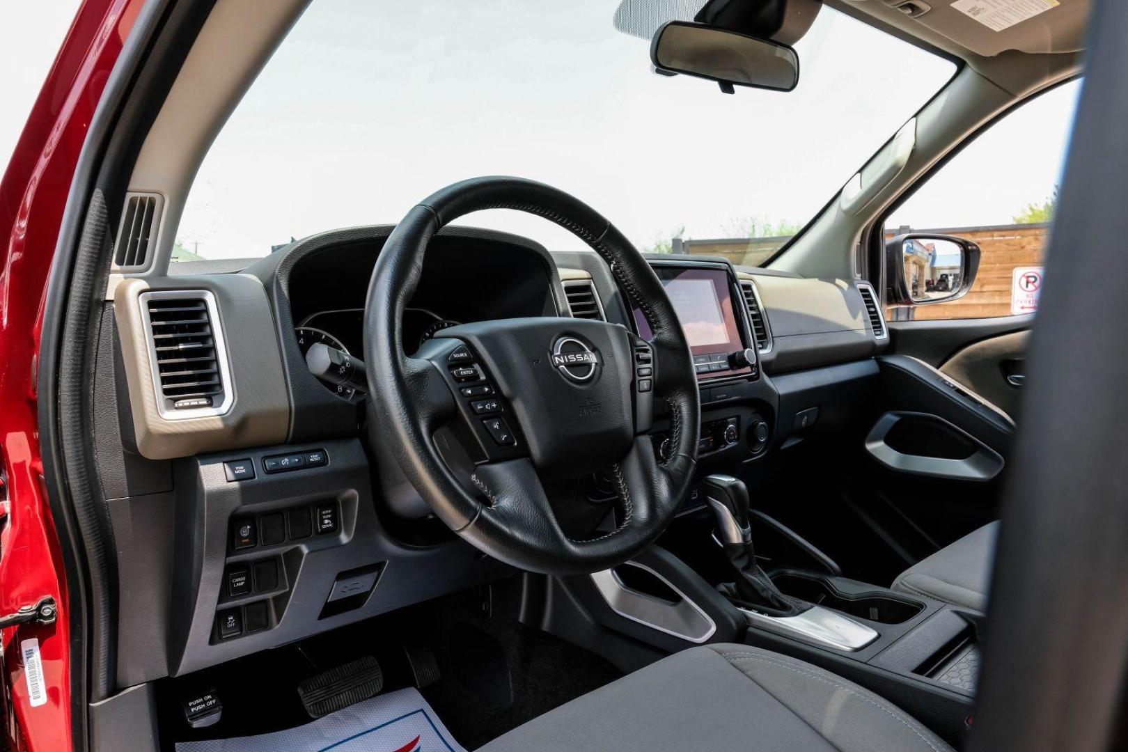 2023 red Nissan Frontier SV Crew Cab 2WD (1N6ED1EJ0PN) with an 3.8L V6 DOHC 24V engine, 9-Speed Automatic transmission, located at 2401 E Main St., Grand Prairie, TX, 75050, (972) 262-4440, 32.748981, -96.969643 - Photo#2