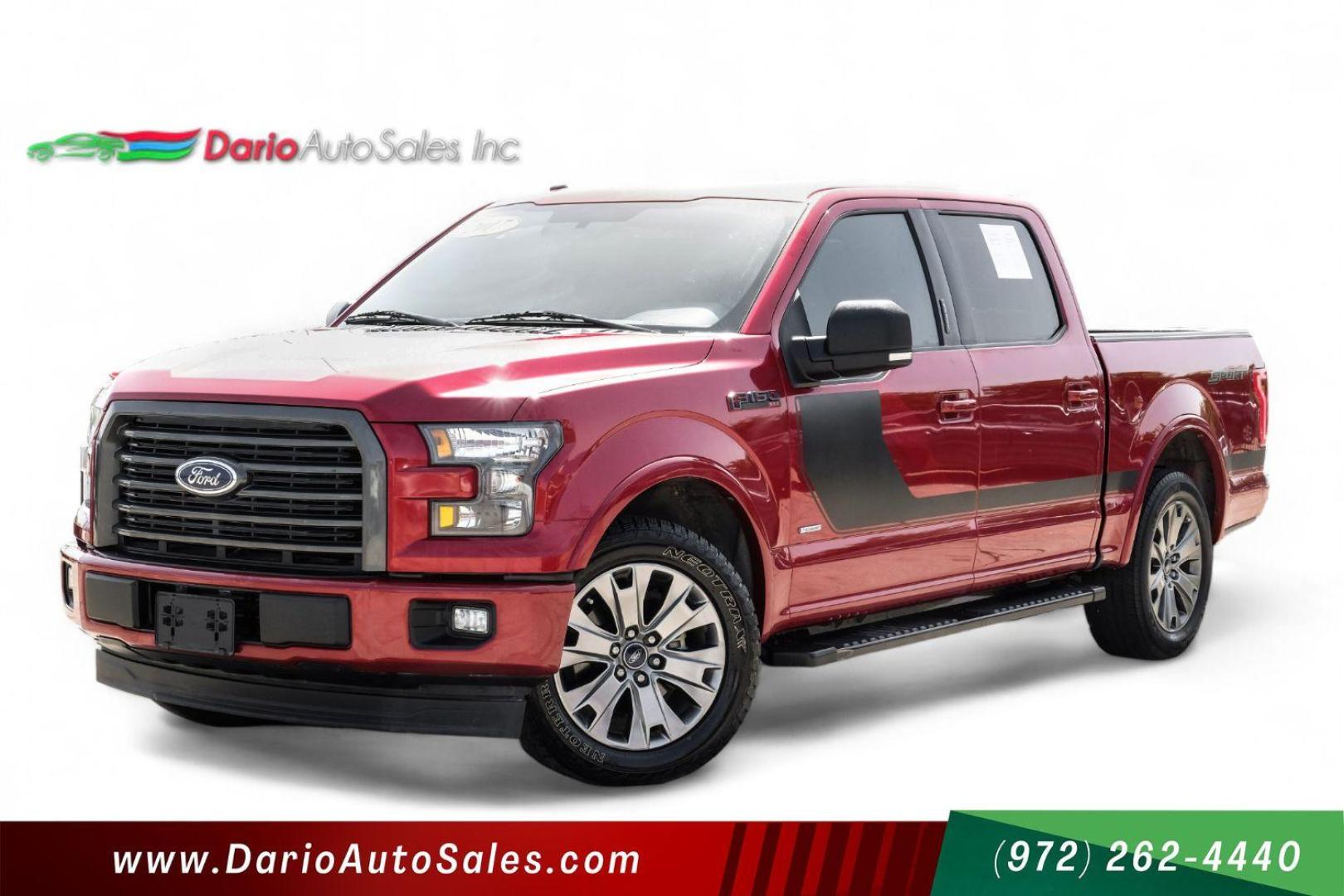 2017 red Ford F-150 XLT SuperCrew 6.5-ft. Bed 2WD (1FTEW1CPXHF) with an 2.7L V6 DOHC 24V engine, 6-Speed Automatic transmission, located at 2401 E Main St., Grand Prairie, TX, 75050, (972) 262-4440, 32.748981, -96.969643 - Photo#0