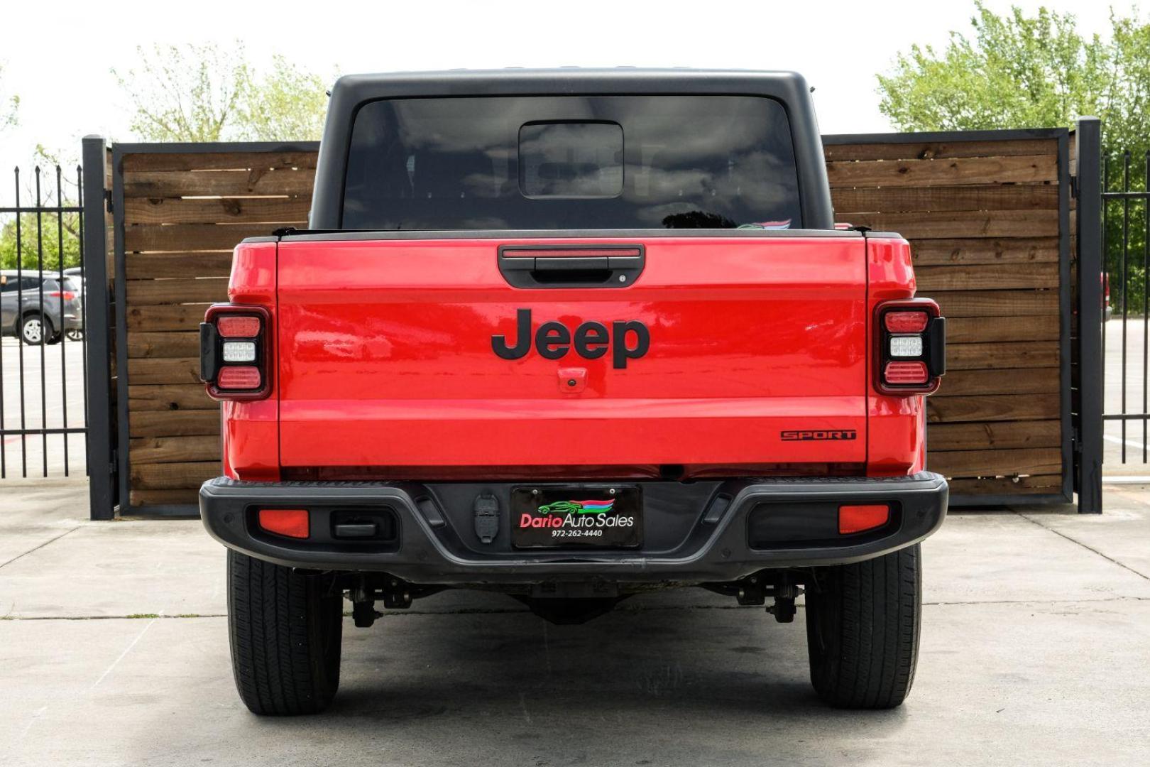 2020 Red Jeep Gladiator Sport (1C6HJTAG1LL) with an 3.6L V6 DOHC 24V engine, located at 2401 E Main St., Grand Prairie, TX, 75050, (972) 262-4440, 32.748981, -96.969643 - Photo#10