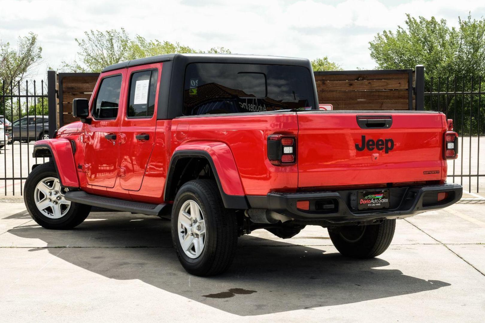 2020 Red Jeep Gladiator Sport (1C6HJTAG1LL) with an 3.6L V6 DOHC 24V engine, located at 2401 E Main St., Grand Prairie, TX, 75050, (972) 262-4440, 32.748981, -96.969643 - Photo#11