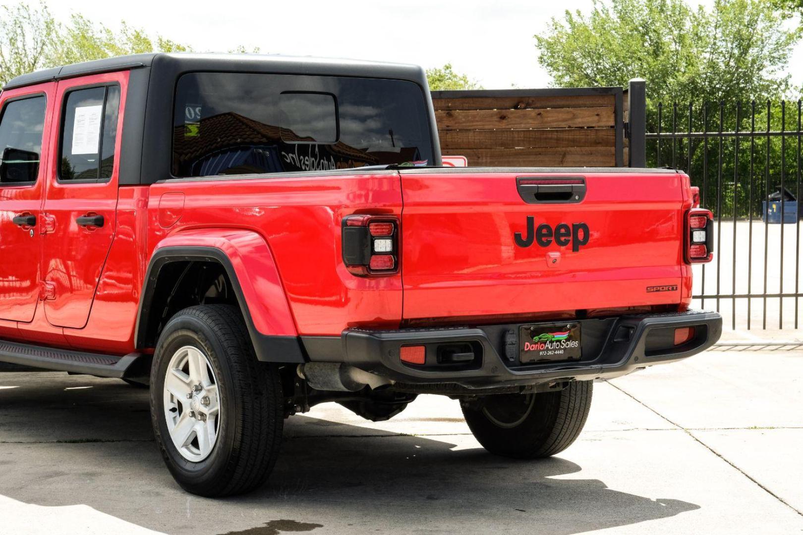 2020 Red Jeep Gladiator Sport (1C6HJTAG1LL) with an 3.6L V6 DOHC 24V engine, located at 2401 E Main St., Grand Prairie, TX, 75050, (972) 262-4440, 32.748981, -96.969643 - Photo#13