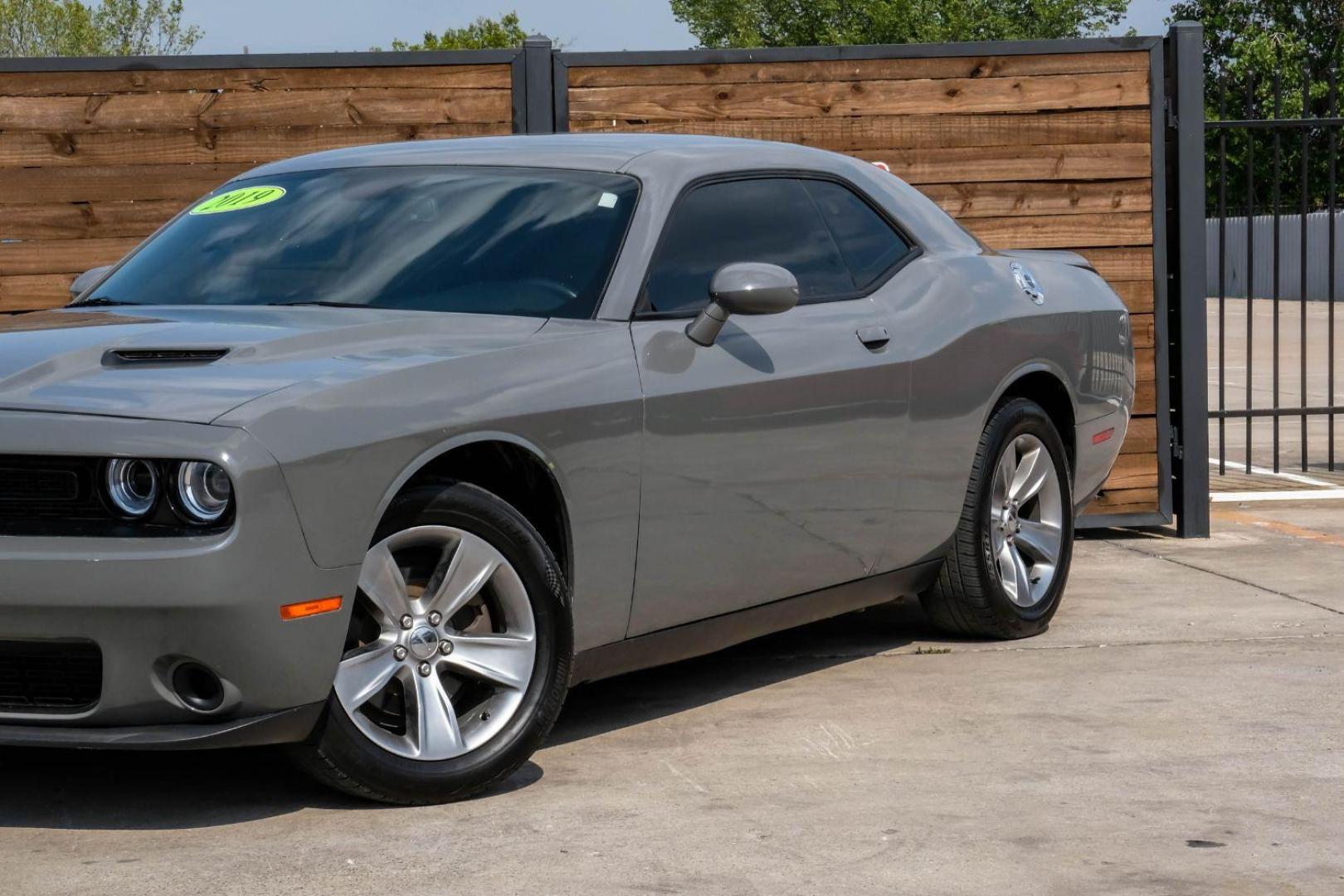 2019 gray Dodge Challenger SXT (2C3CDZAG2KH) with an 3.6L V6 DOHC 24V engine, 8-Speed Automatic transmission, located at 2401 E Main St., Grand Prairie, TX, 75050, (972) 262-4440, 32.748981, -96.969643 - Photo#5