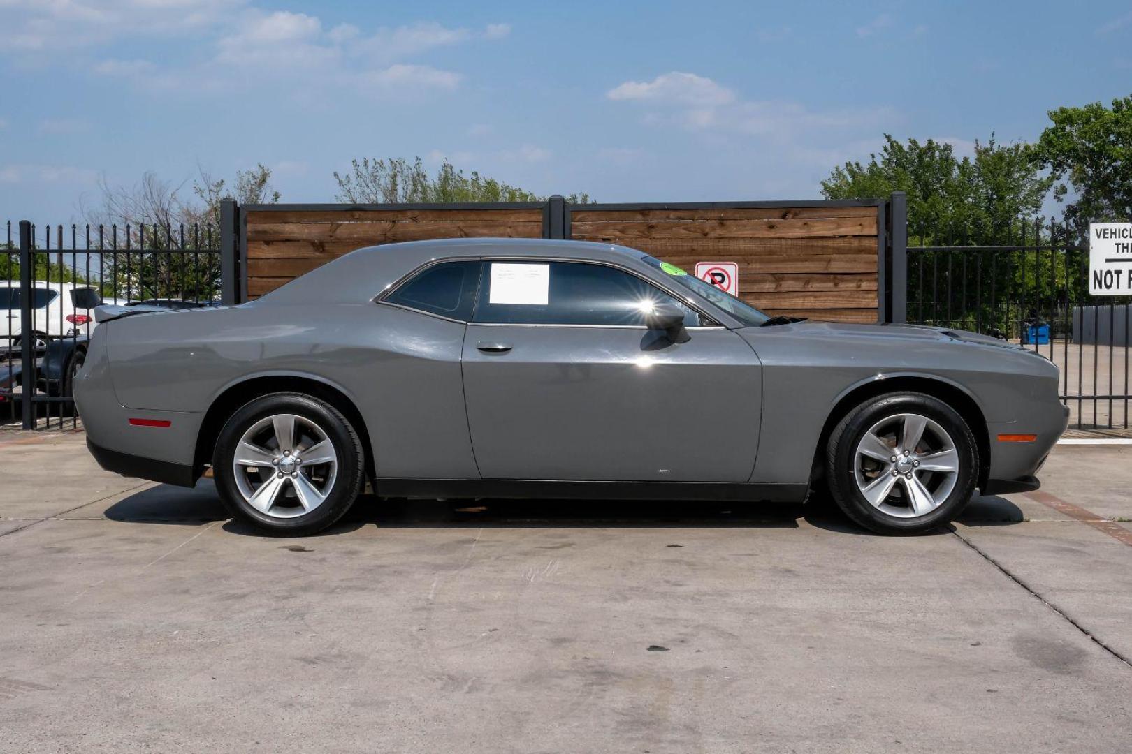 2019 gray Dodge Challenger SXT (2C3CDZAG2KH) with an 3.6L V6 DOHC 24V engine, 8-Speed Automatic transmission, located at 2401 E Main St., Grand Prairie, TX, 75050, (972) 262-4440, 32.748981, -96.969643 - Photo#8