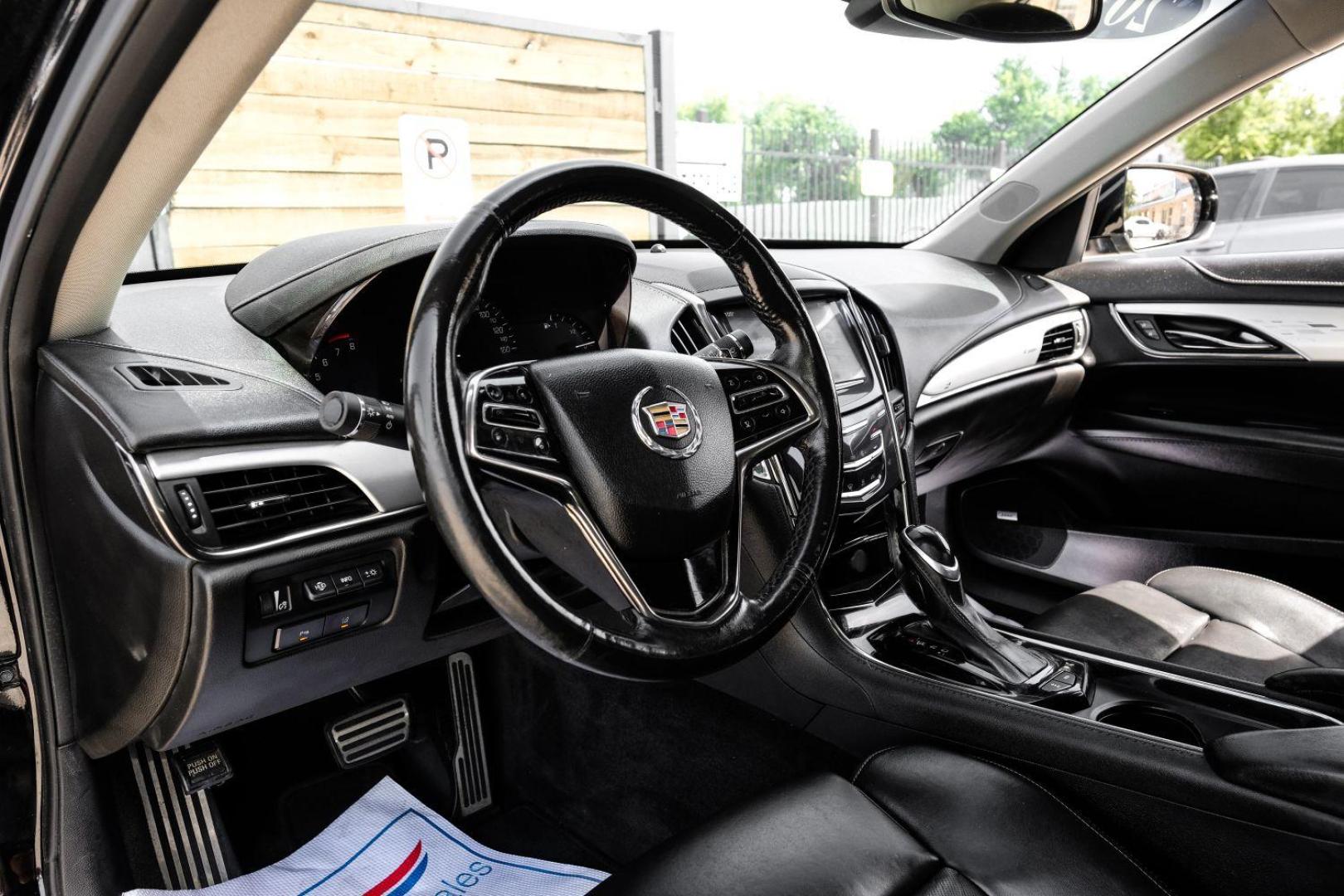 2013 Black Cadillac ATS 2.0L Premium RWD (1G6AE5SX3D0) with an 2.0L L4 DOHC 16V engine, located at 2401 E Main St., Grand Prairie, TX, 75050, (972) 262-4440, 32.748981, -96.969643 - Photo#2