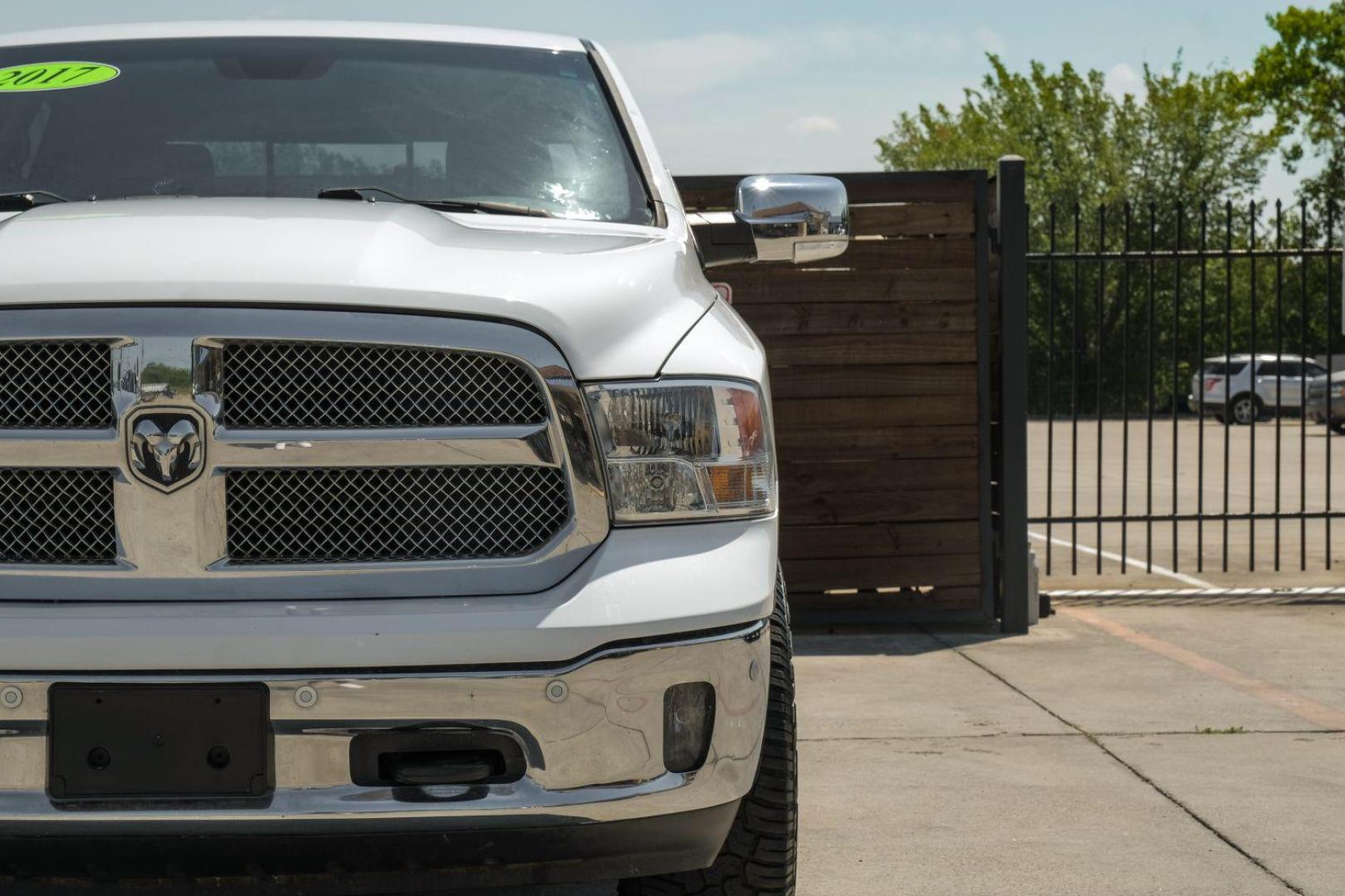 2017 White RAM 1500 SLT Crew Cab SWB 2WD (1C6RR6LGXHS) with an 3.6L V6 DOHC 24V FFV engine, 8-Speed Automatic transmission, located at 2401 E Main St., Grand Prairie, TX, 75050, (972) 262-4440, 32.748981, -96.969643 - Photo#52