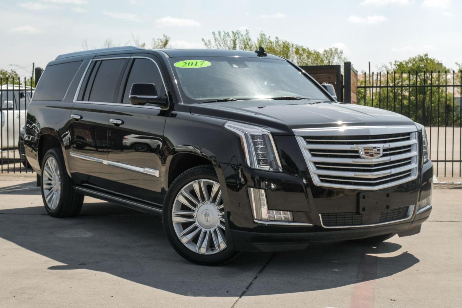 2017 Black Cadillac Escalade ESV 2WD Platinum (1GYS3KKJ7HR) with an 6.2L V8 OHV 16V FFV engine, 8-Speed Automatic transmission, located at 2401 E Main St., Grand Prairie, TX, 75050, (972) 262-4440, 32.748981, -96.969643 - Photo#8