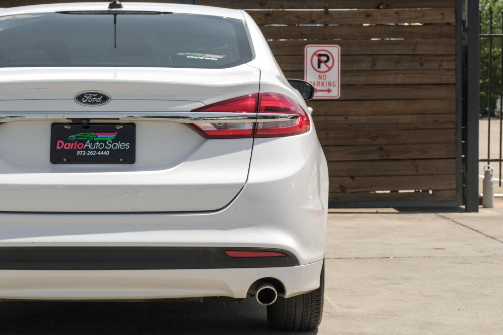 2018 white Ford Fusion S (3FA6P0G7XJR) with an 2.5L L4 DOHC 16V engine, 6-Speed Automatic transmission, located at 2401 E Main St., Grand Prairie, TX, 75050, (972) 262-4440, 32.748981, -96.969643 - Photo#49