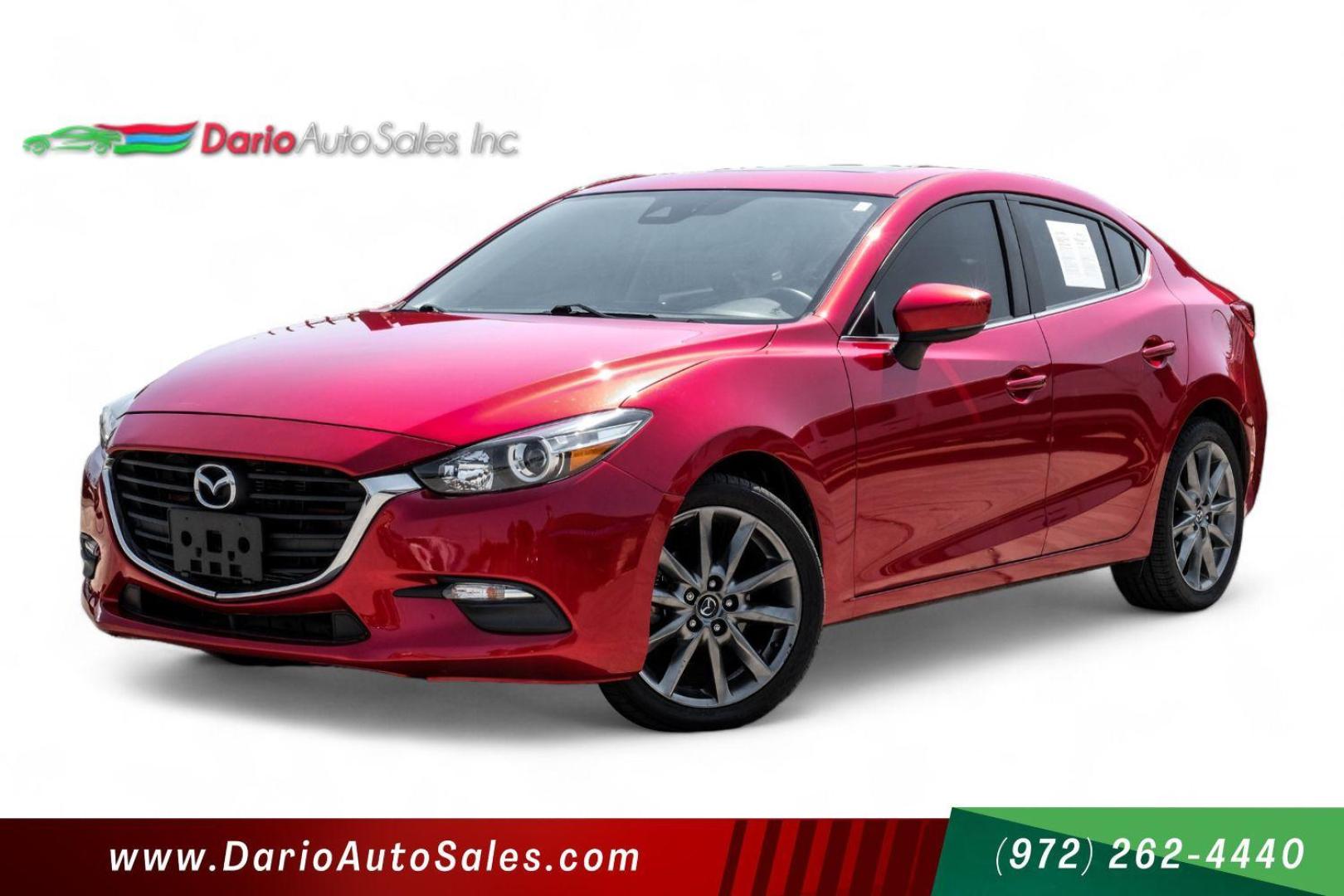 2018 red Mazda MAZDA3 s Touring AT 4-Door (3MZBN1V39JM) with an 2.5L L4 DOHC 16V engine, 6-Speed Automatic transmission, located at 2401 E Main St., Grand Prairie, TX, 75050, (972) 262-4440, 32.748981, -96.969643 - Photo#0