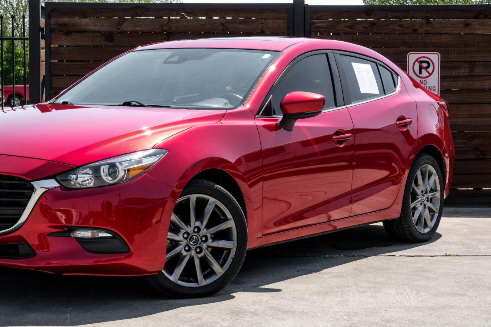 2018 red Mazda MAZDA3 s Touring AT 4-Door (3MZBN1V39JM) with an 2.5L L4 DOHC 16V engine, 6-Speed Automatic transmission, located at 2401 E Main St., Grand Prairie, TX, 75050, (972) 262-4440, 32.748981, -96.969643 - Photo#5