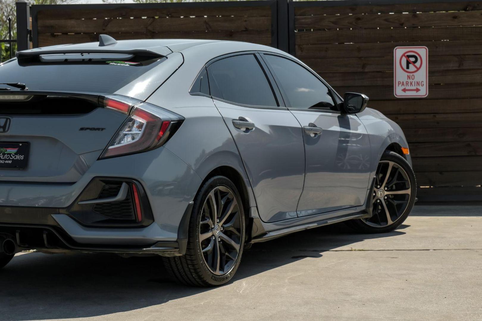 2020 gray Honda Civic Sport Hatchback CVT (SHHFK7H42LU) with an 2.0L L4 DOHC 16V TURBO engine, Continuously Variable Transmission transmission, located at 2401 E Main St., Grand Prairie, TX, 75050, (972) 262-4440, 32.748981, -96.969643 - Photo#11