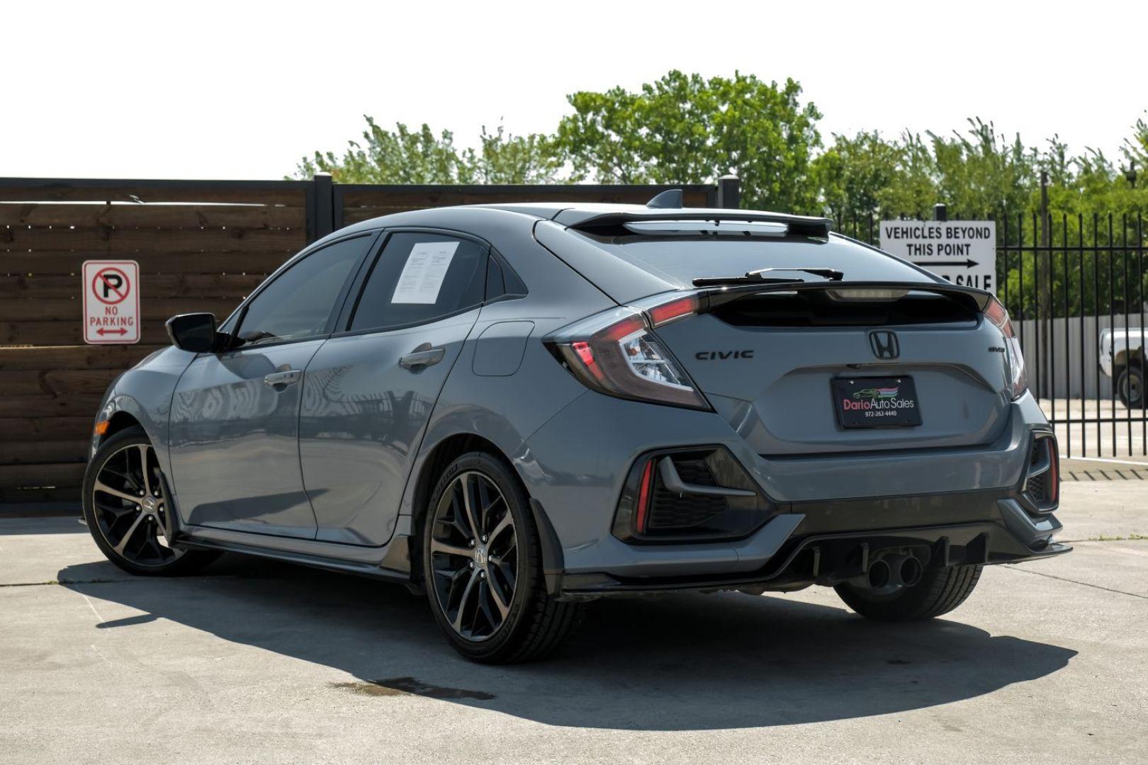 2020 gray Honda Civic Sport Hatchback CVT (SHHFK7H42LU) with an 2.0L L4 DOHC 16V TURBO engine, Continuously Variable Transmission transmission, located at 2401 E Main St., Grand Prairie, TX, 75050, (972) 262-4440, 32.748981, -96.969643 - Photo#13