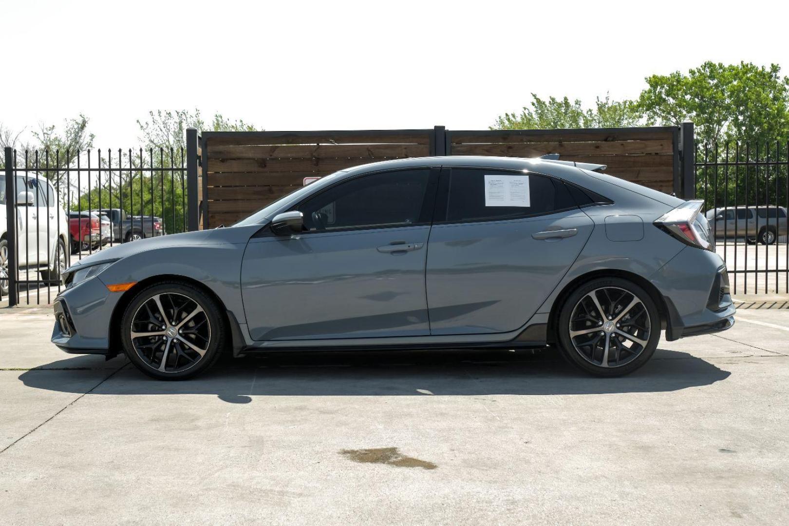 2020 gray Honda Civic Sport Hatchback CVT (SHHFK7H42LU) with an 2.0L L4 DOHC 16V TURBO engine, Continuously Variable Transmission transmission, located at 2401 E Main St., Grand Prairie, TX, 75050, (972) 262-4440, 32.748981, -96.969643 - Photo#14