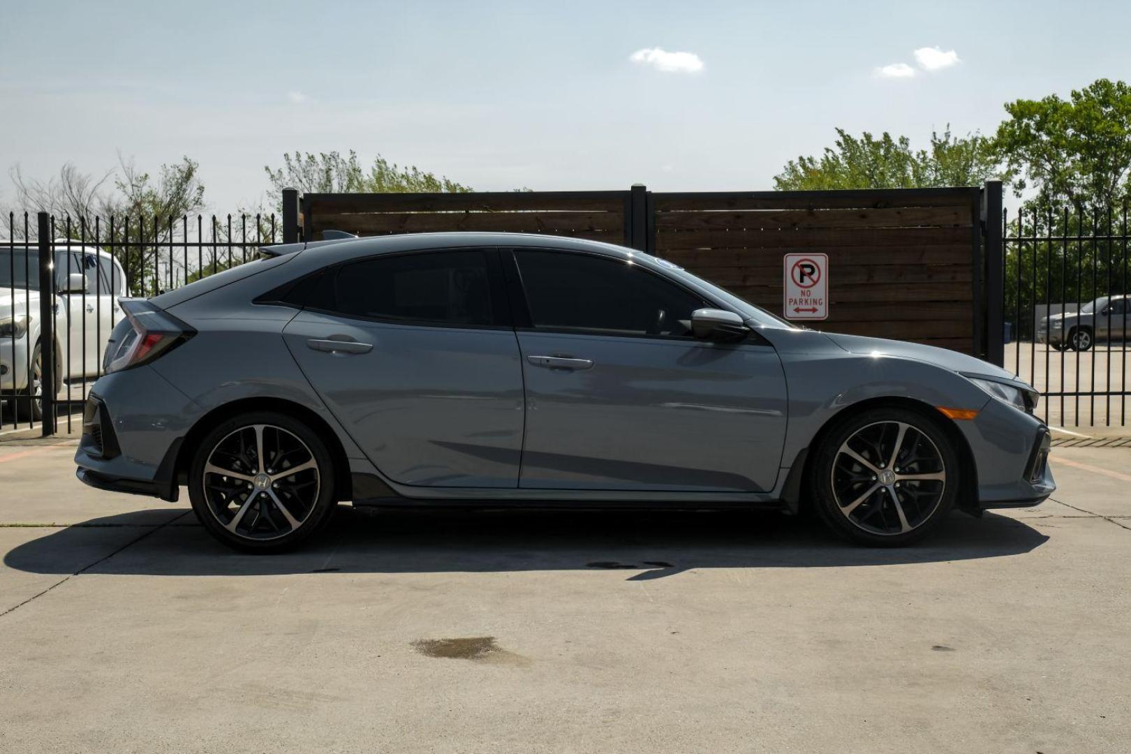 2020 gray Honda Civic Sport Hatchback CVT (SHHFK7H42LU) with an 2.0L L4 DOHC 16V TURBO engine, Continuously Variable Transmission transmission, located at 2401 E Main St., Grand Prairie, TX, 75050, (972) 262-4440, 32.748981, -96.969643 - Photo#8