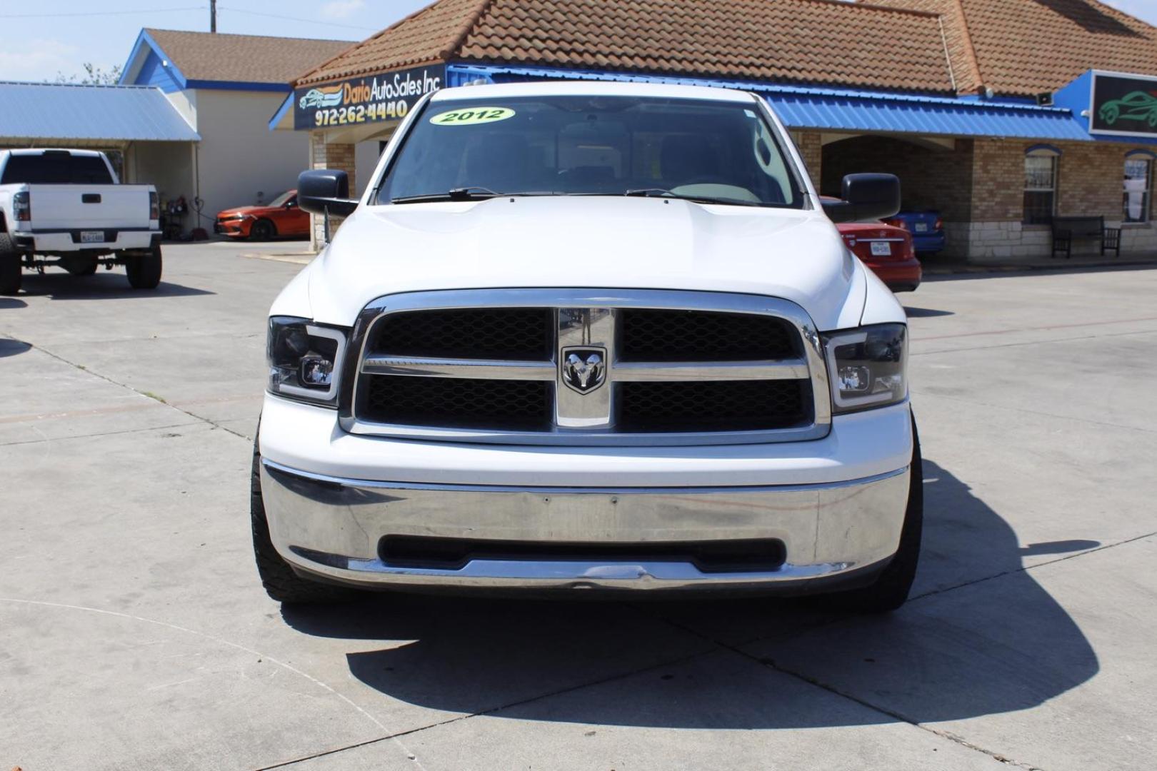 2012 White RAM 1500 SLT Quad Cab 2WD (1C6RD6GP2CS) with an 4.7L V8 SOHC 16V engine, 6-Speed Automatic transmission, located at 2401 E Main St., Grand Prairie, TX, 75050, (972) 262-4440, 32.748981, -96.969643 - Photo#1