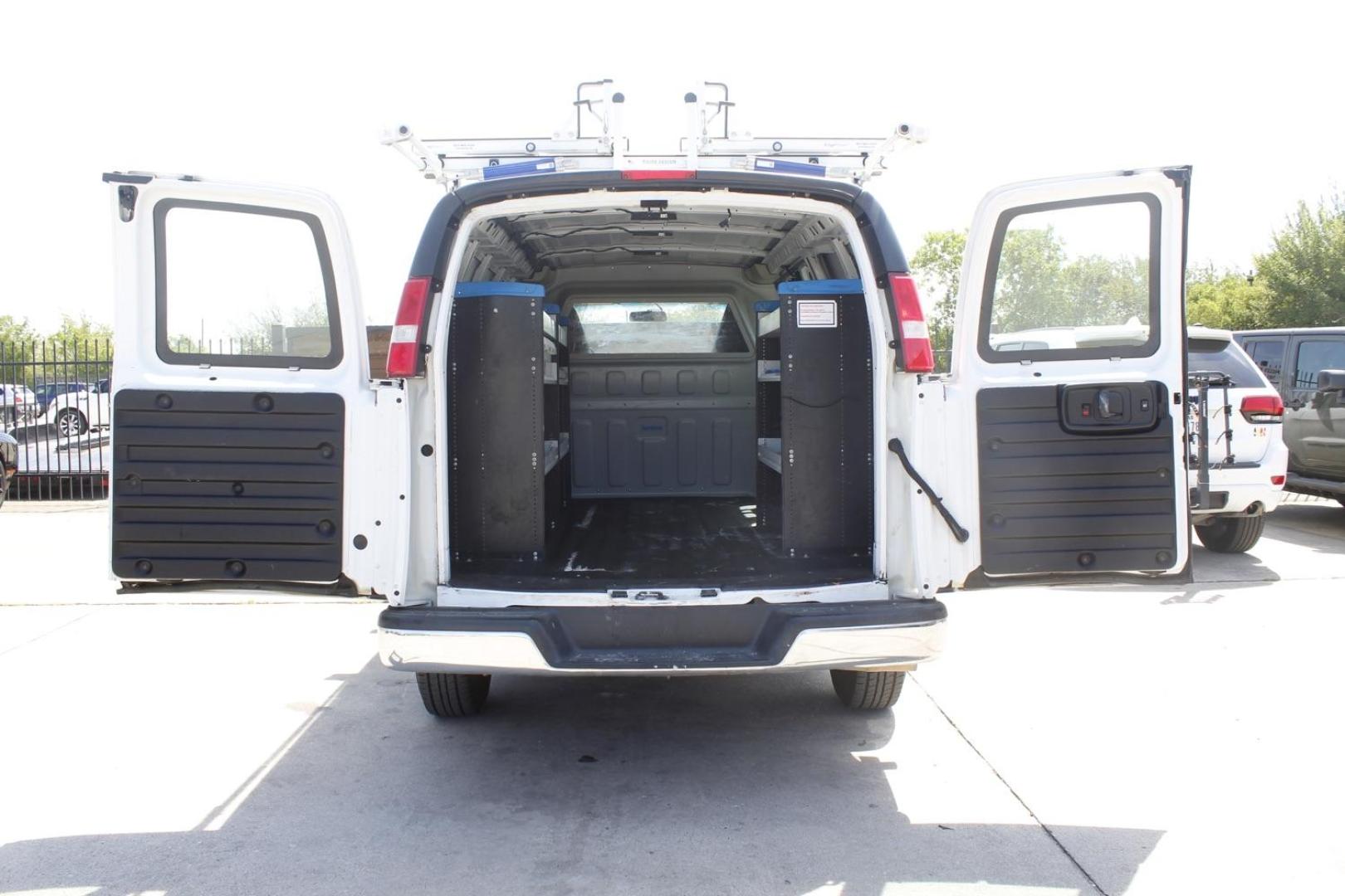 2019 white Chevrolet Express 2500 Cargo (1GCWGAFP6K1) with an 4.3L V6 engine, 6-Speed Automatic transmission, located at 2401 E Main St., Grand Prairie, TX, 75050, (972) 262-4440, 32.748981, -96.969643 - Photo#10