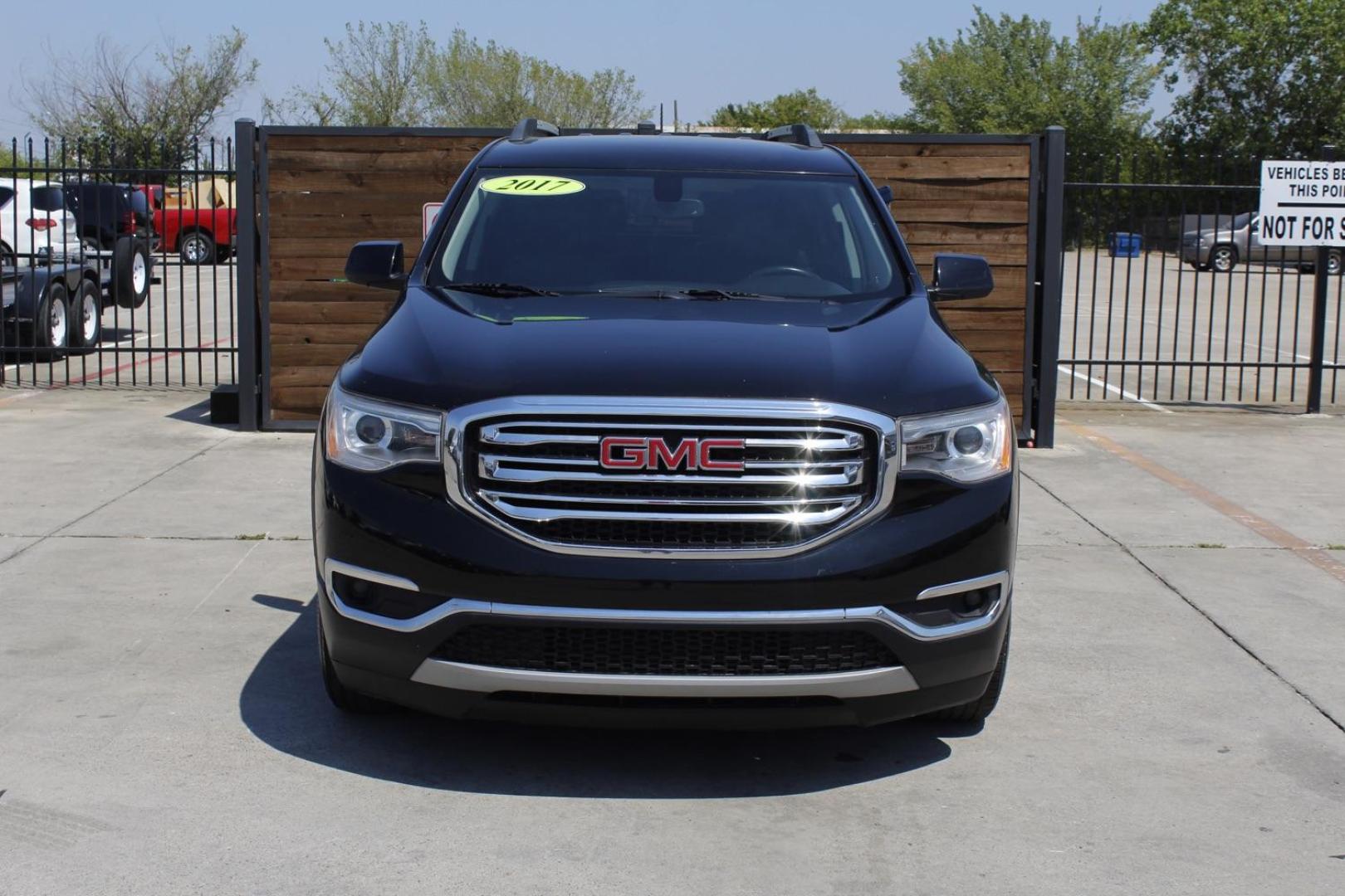 2017 BLACK GMC Acadia SLT-1 FWD (1GKKNMLS4HZ) with an 3.6L V6 DOHC 24V engine, 6-Speed Automatic transmission, located at 2401 E Main St., Grand Prairie, TX, 75050, (972) 262-4440, 32.748981, -96.969643 - Photo#1