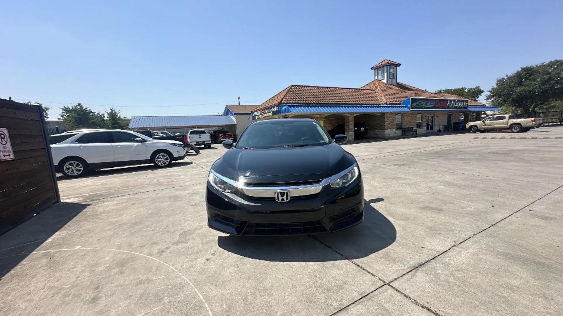 2017 BLACK Honda Civic LX Sedan CVT (19XFC2F51HE) with an 2.0L L4 DOHC 16V engine, Continuously Variable Transmission transmission, located at 2401 E Main St., Grand Prairie, TX, 75050, (972) 262-4440, 32.748981, -96.969643 - Photo#0