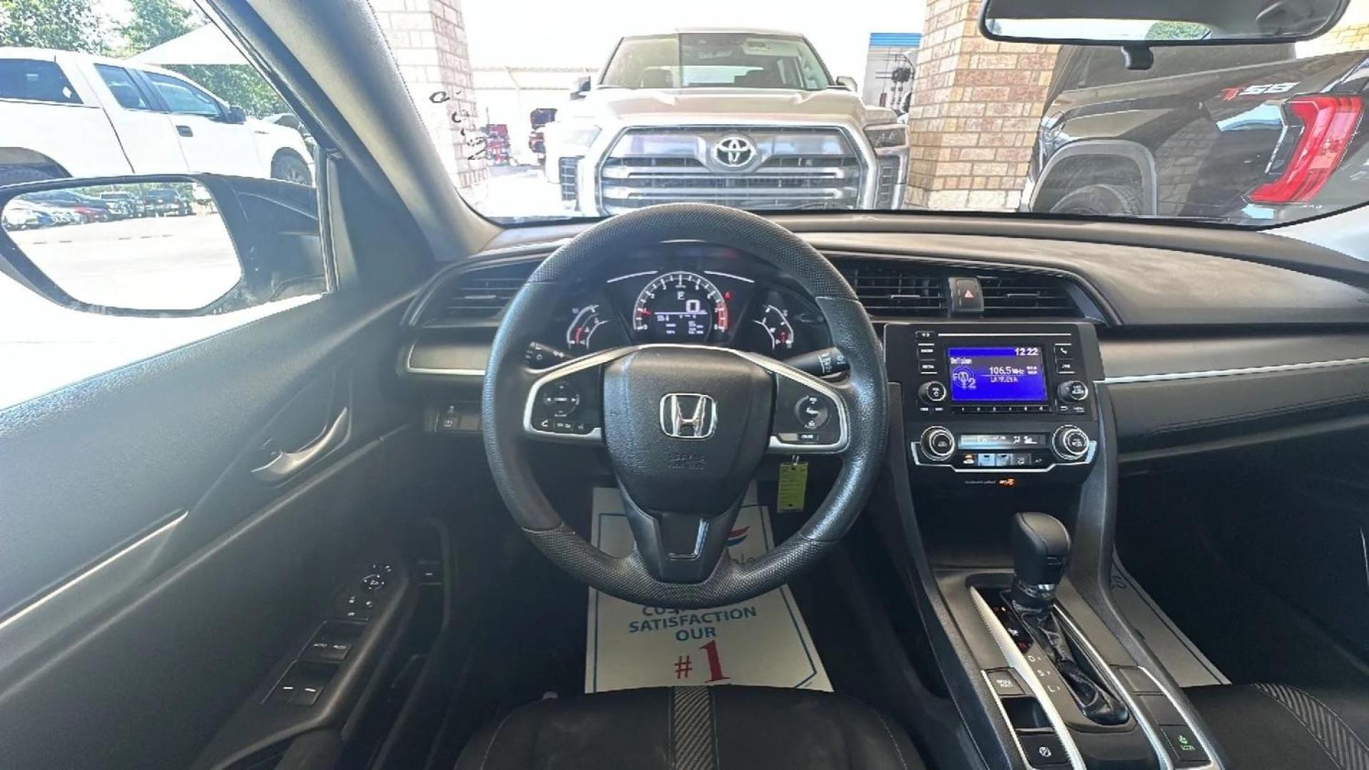 2017 BLACK Honda Civic LX Sedan CVT (19XFC2F51HE) with an 2.0L L4 DOHC 16V engine, Continuously Variable Transmission transmission, located at 2401 E Main St., Grand Prairie, TX, 75050, (972) 262-4440, 32.748981, -96.969643 - Photo#15