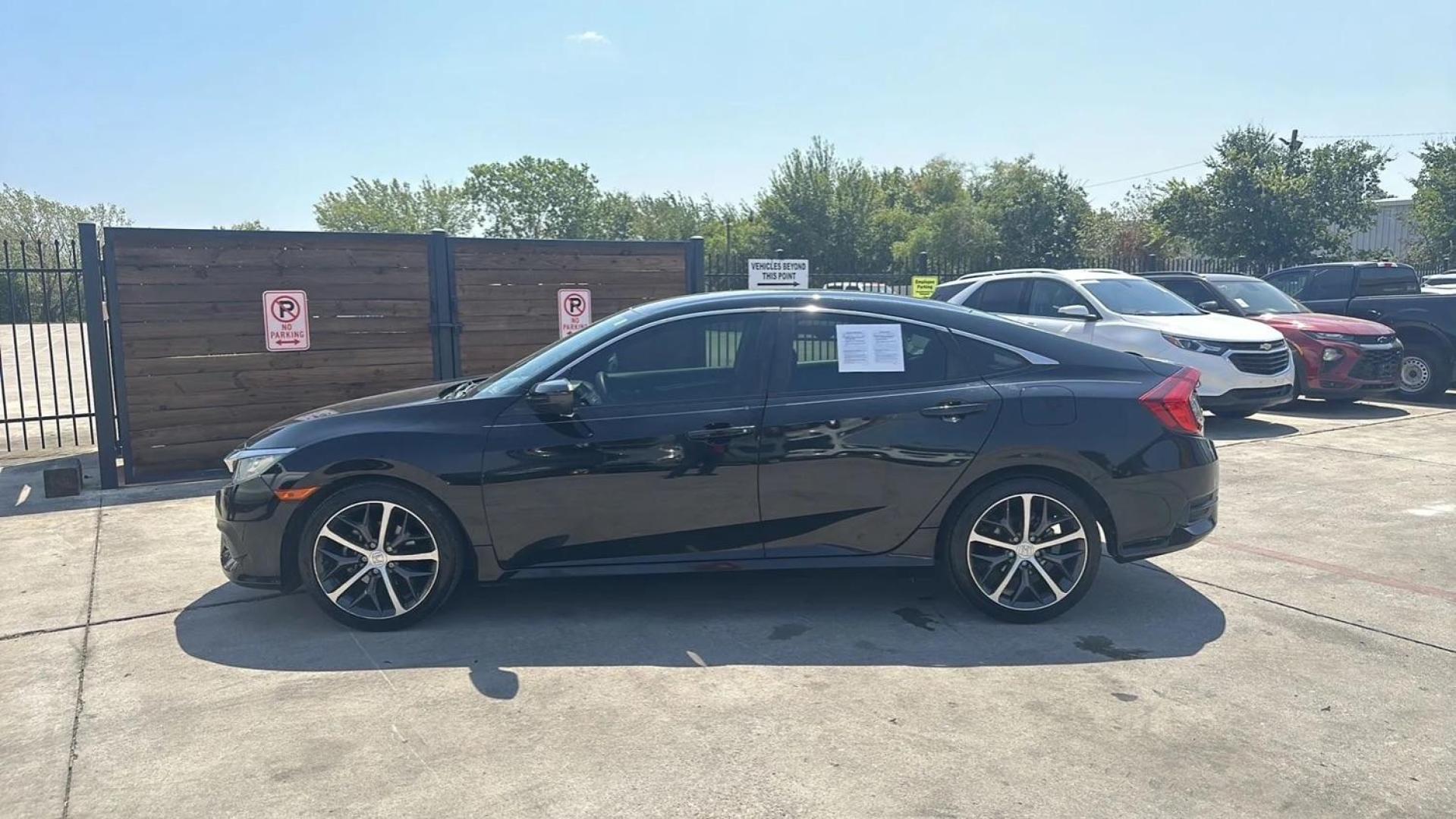 2017 BLACK Honda Civic LX Sedan CVT (19XFC2F51HE) with an 2.0L L4 DOHC 16V engine, Continuously Variable Transmission transmission, located at 2401 E Main St., Grand Prairie, TX, 75050, (972) 262-4440, 32.748981, -96.969643 - Photo#3